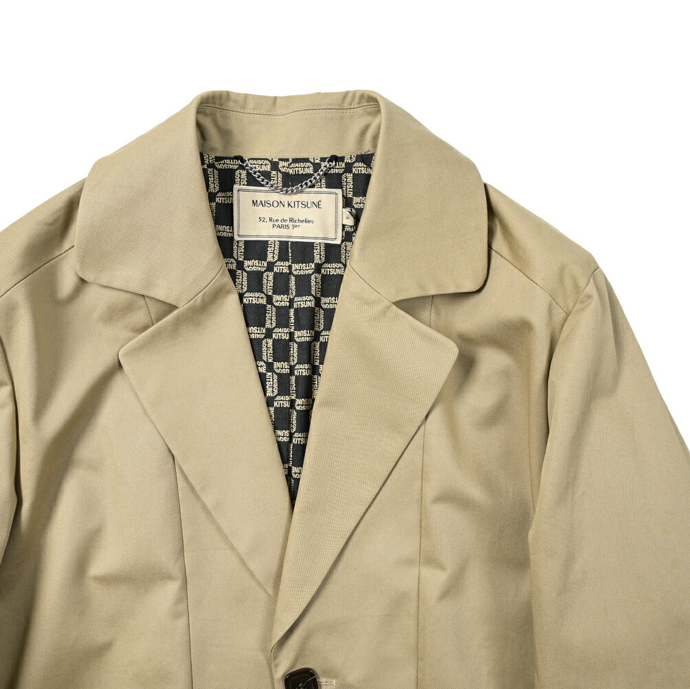 楽天市場】メゾンキツネ MAISON KITSUNE チェスターコート 3Bシングル