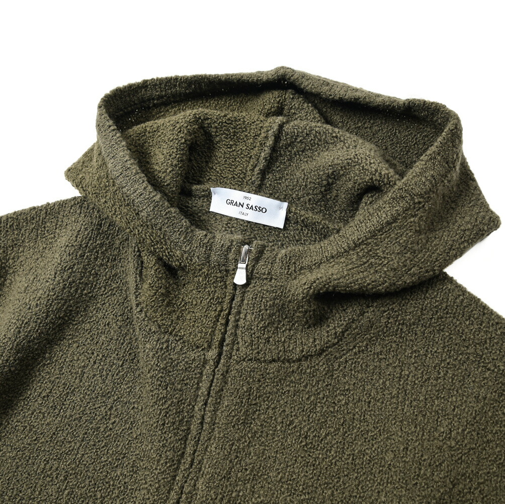 楽天市場】グランサッソ GRAN SASSO ジップアップ ニットパーカー