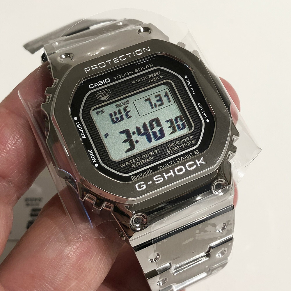 楽天市場】CASIO “G-SHOCK” GMW-B5000D-1JFシルバーフルメタル G-SHOCK