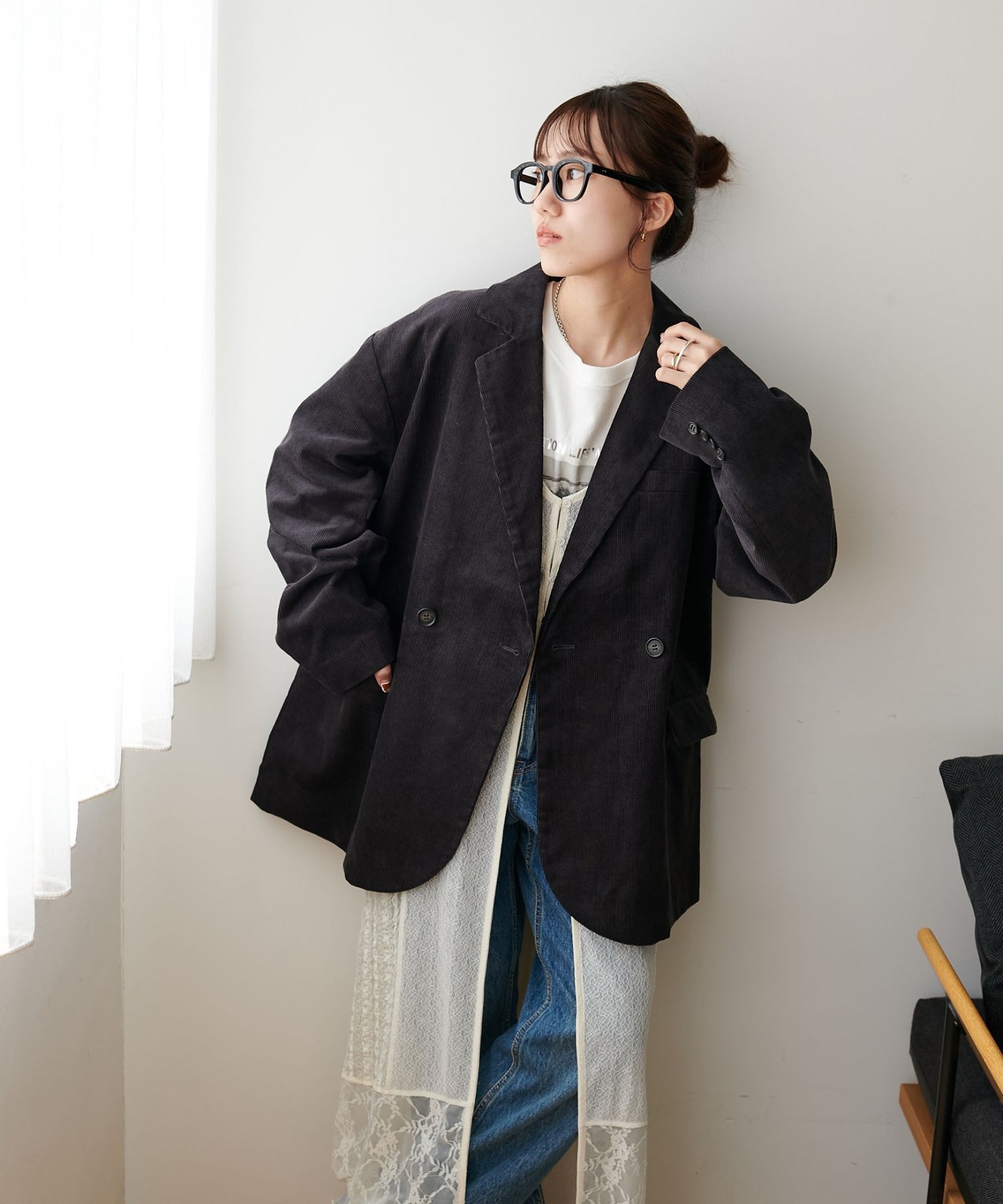 Discoat｜【ユニセックス】コーデュロイWブレストジャケット | Rakuten