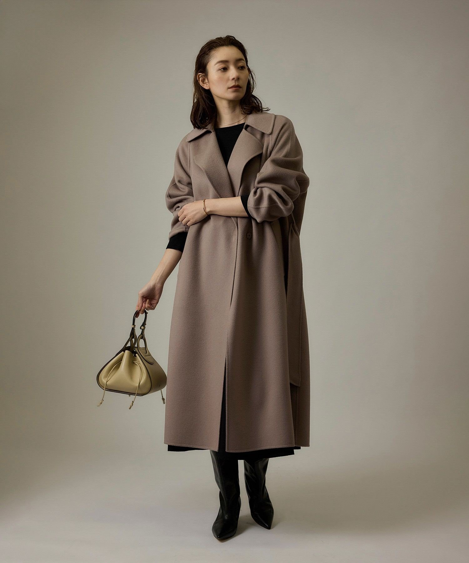 ROPE'｜ラムウールリバーロングコート【Sサイズフェア対象】 | Rakuten