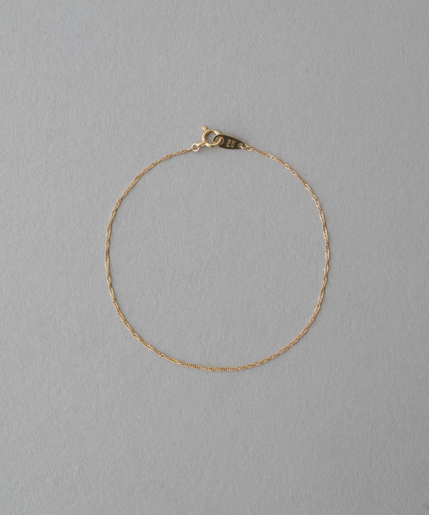 ete｜[レイヤード] K10YG スクリューチェーン ブレスレット | Rakuten