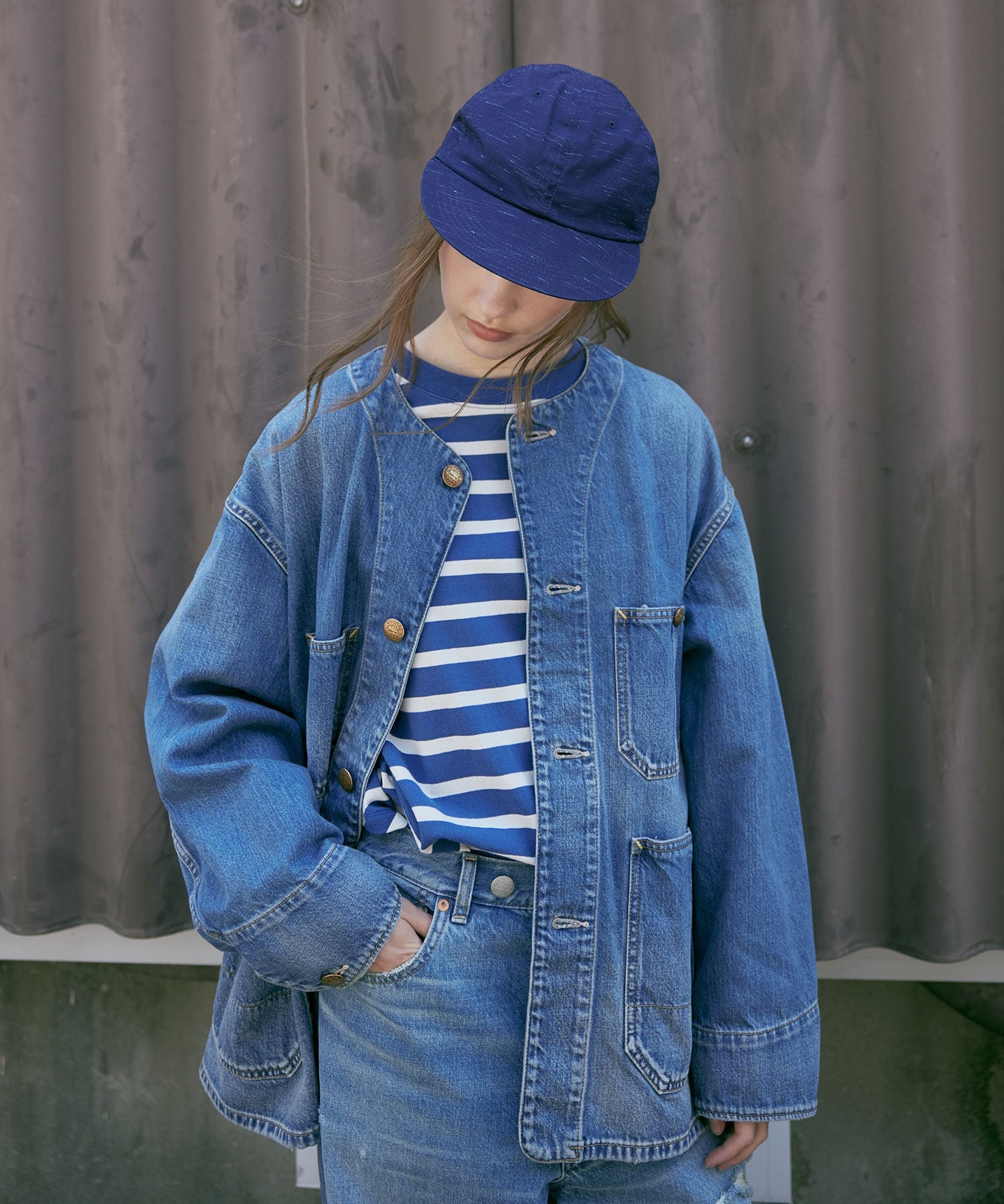 RNA-N｜J2149 ノーカラービッグカバーオール | Rakuten Fashion(楽天