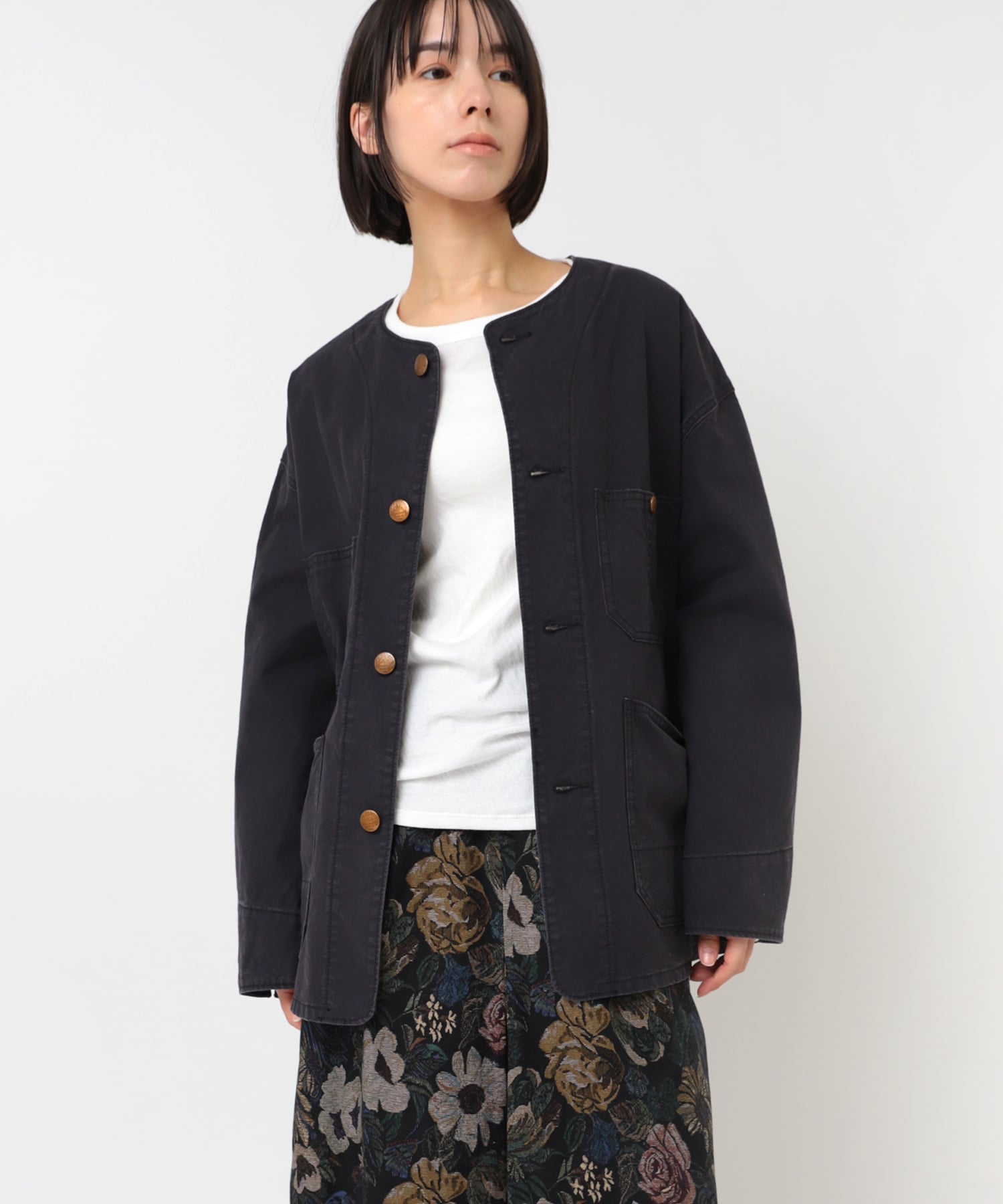 RNA-N｜J2149 ノーカラービッグカバーオール | Rakuten Fashion(楽天