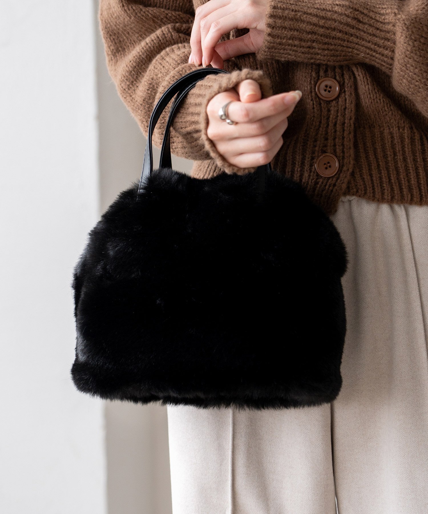 VitaFelice｜フェイクファー2wayミニトートバッグ | Rakuten Fashion