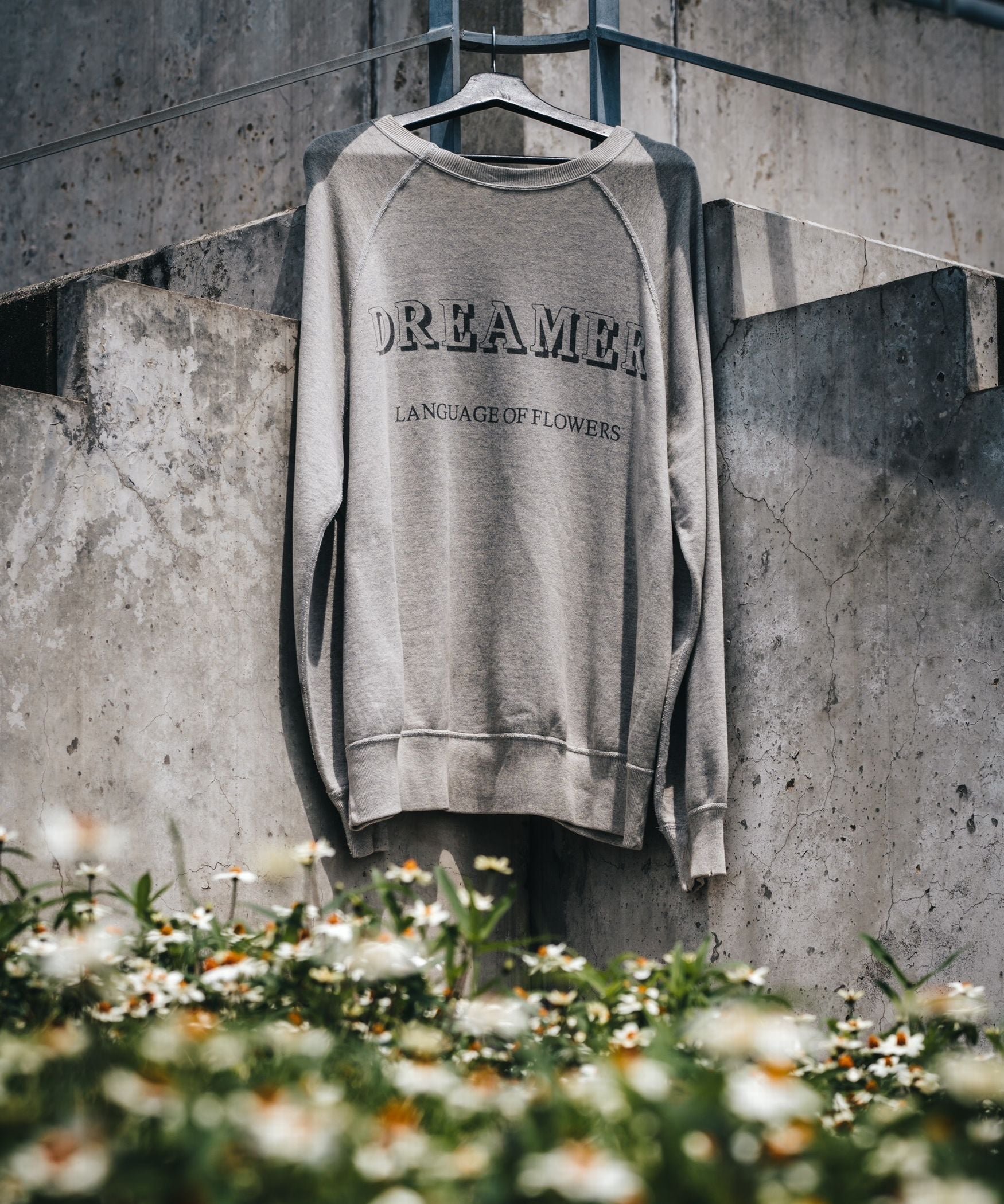 ROYAL FLASH｜SAINT MICHAEL/セントマイケル/CREW SWEAT/FLOWER/GRAY