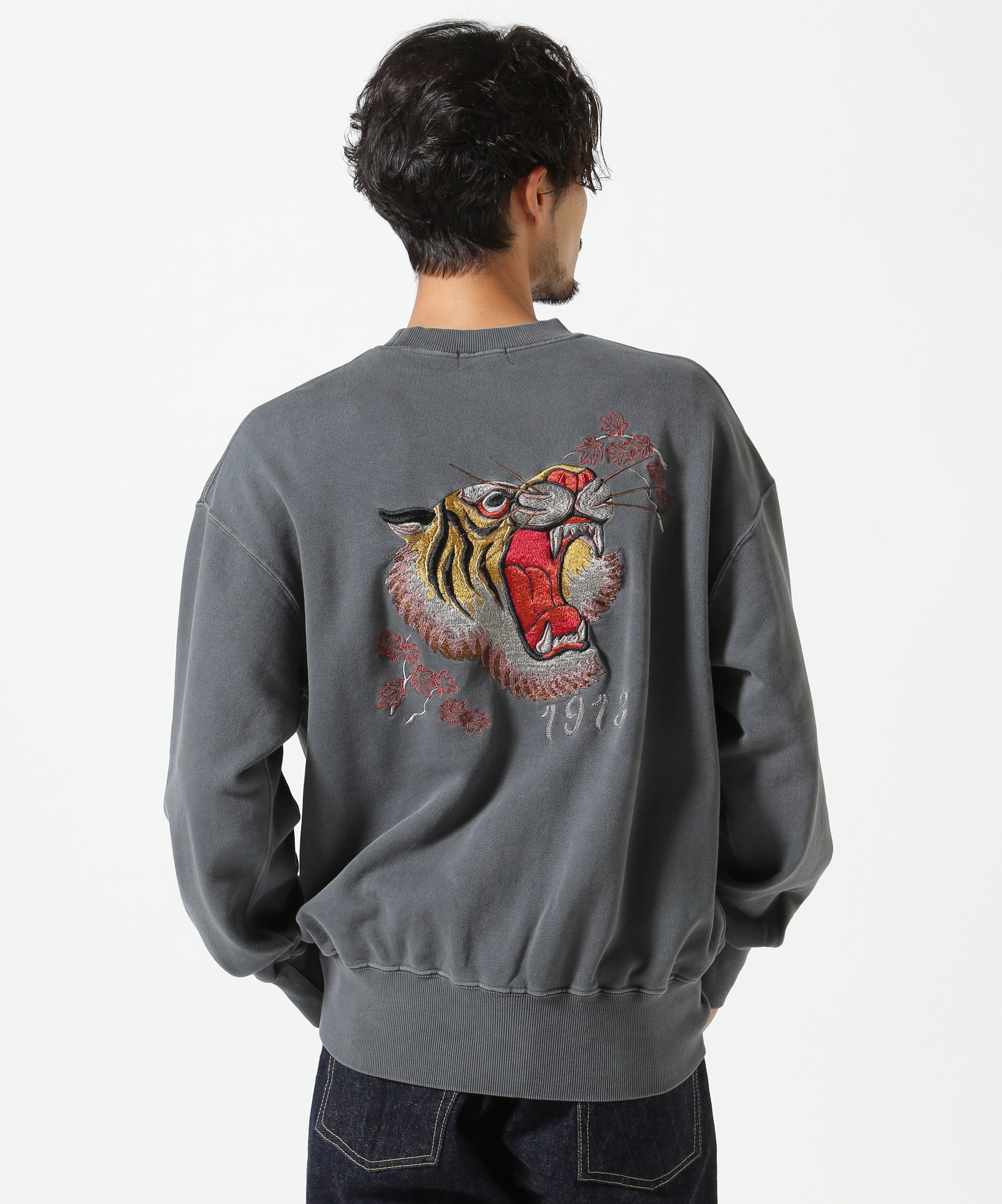 Schott｜SOUVENIR CREW SWEAT/スーベニア クルースウエット 顔虎