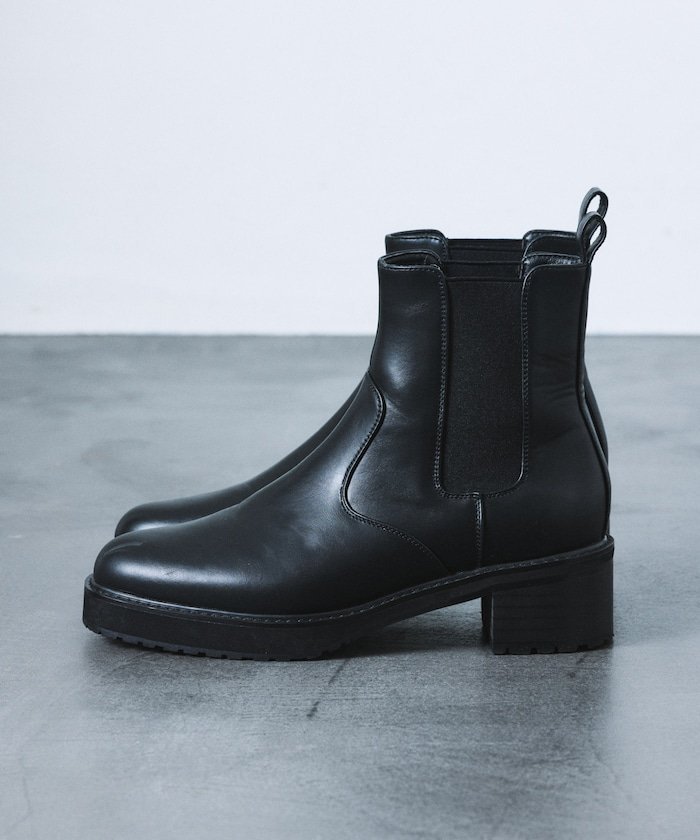 美品】GIMMER ブラック サイドゴアブーツ 中ヒール Gore-tex仕様