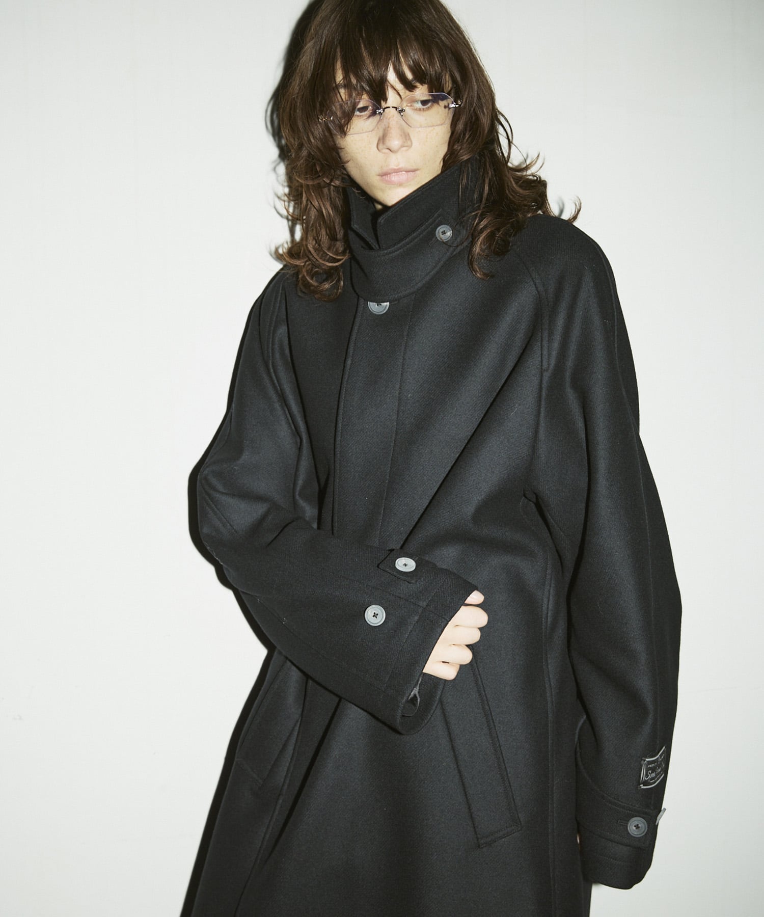 MAISON SPECIAL｜Super140s Prime-Over Melton Balmachan Coat