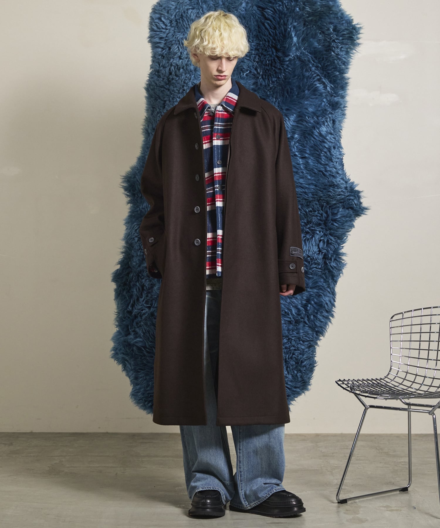 MAISON SPECIAL｜Super140s Prime-Over Melton Balmachan Coat