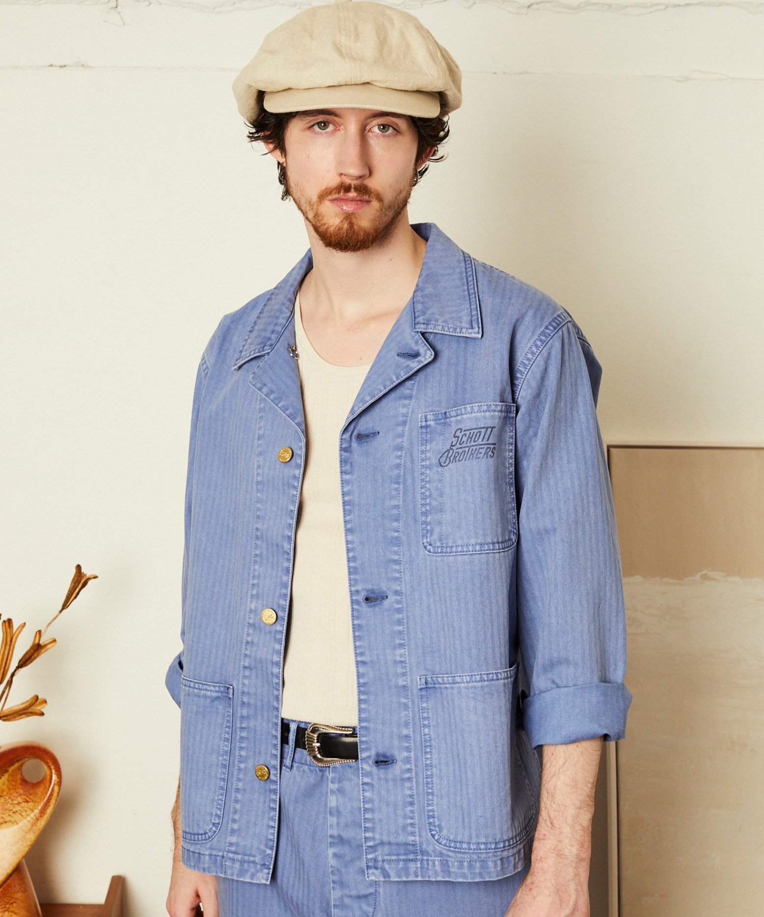 Schott｜HERRINGBONE COVERALL/ヘリンボーン カバーオール | Rakuten
