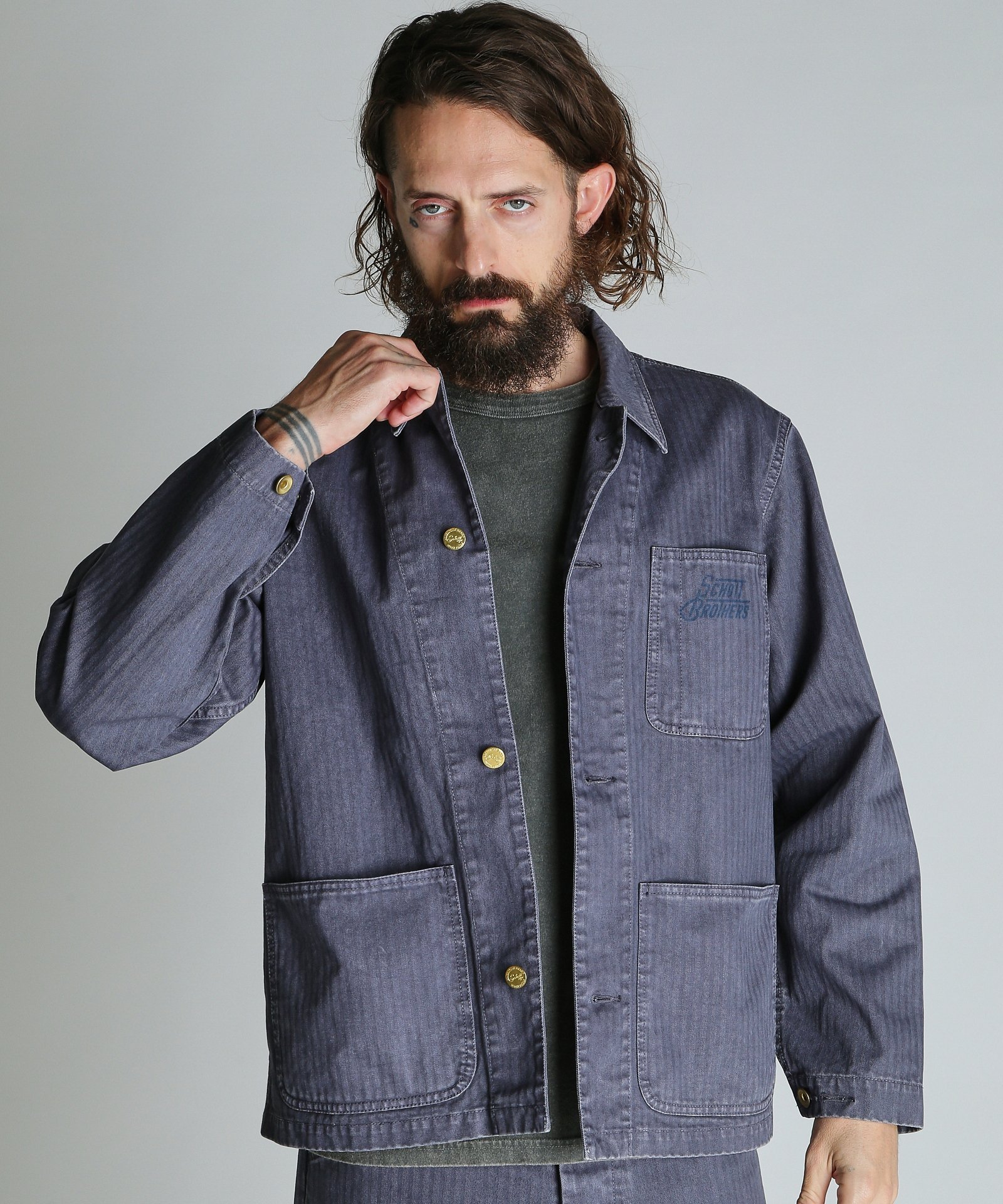 Schott｜HERRINGBONE COVERALL/ヘリンボーン カバーオール | Rakuten