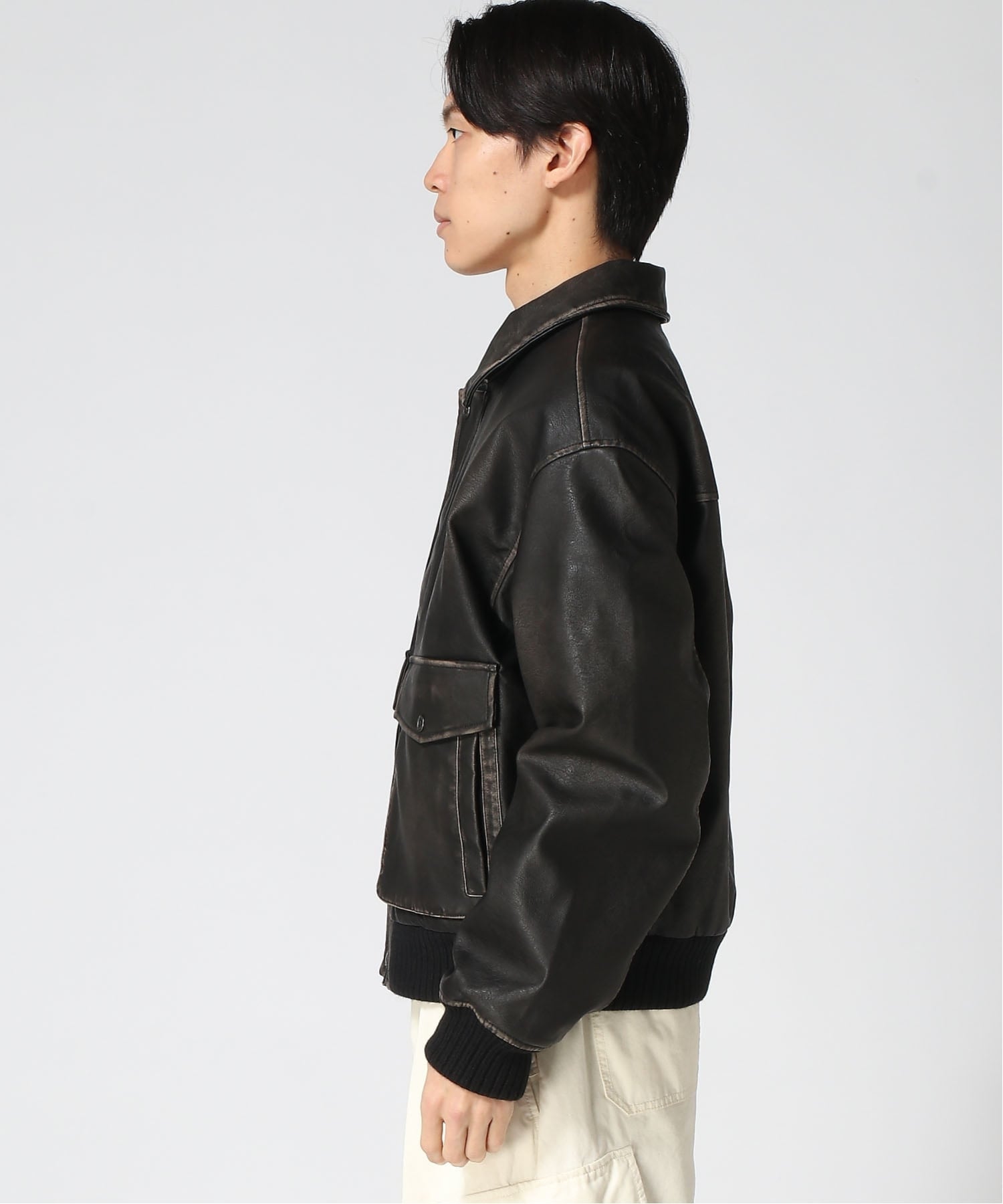 GAP｜(U)リサイクル ヴィーガンレザー ボンバージャケット | Rakuten