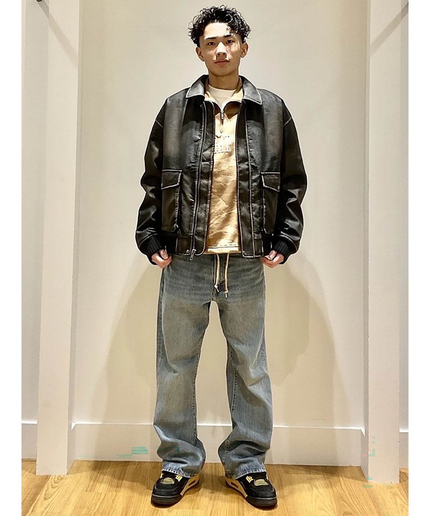 GAP｜(U)リサイクル ヴィーガンレザー ボンバージャケット | Rakuten