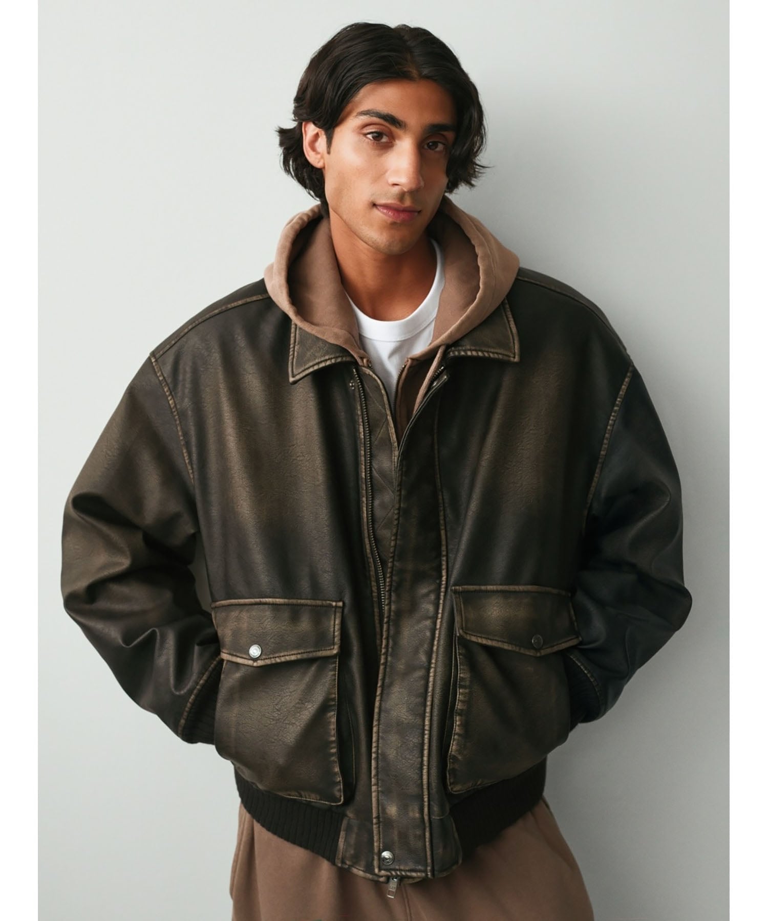 GAP｜(U)リサイクル ヴィーガンレザー ボンバージャケット | Rakuten