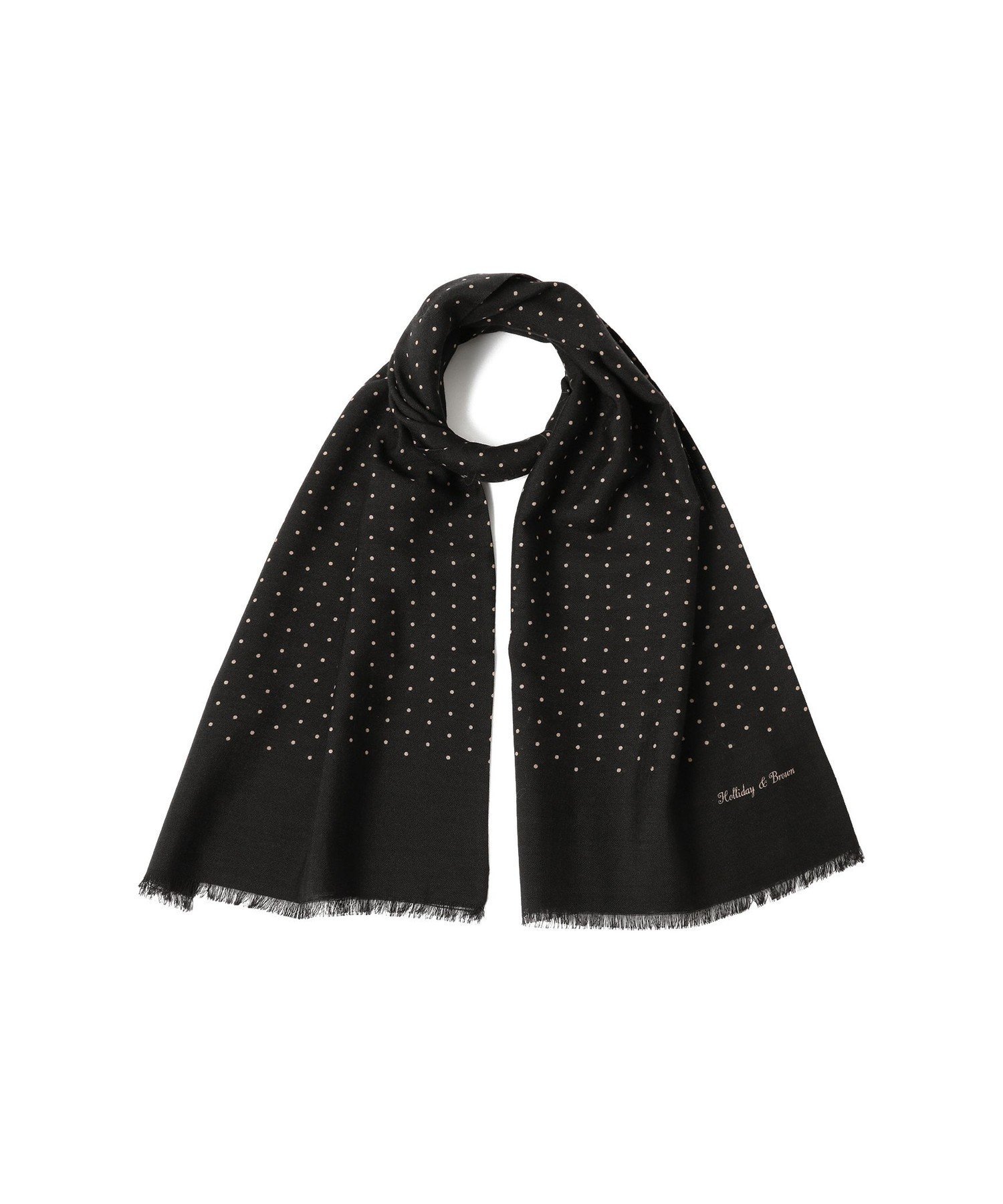 BEAMS MEN｜Holliday & Brown / ウールシルク ドット ストール