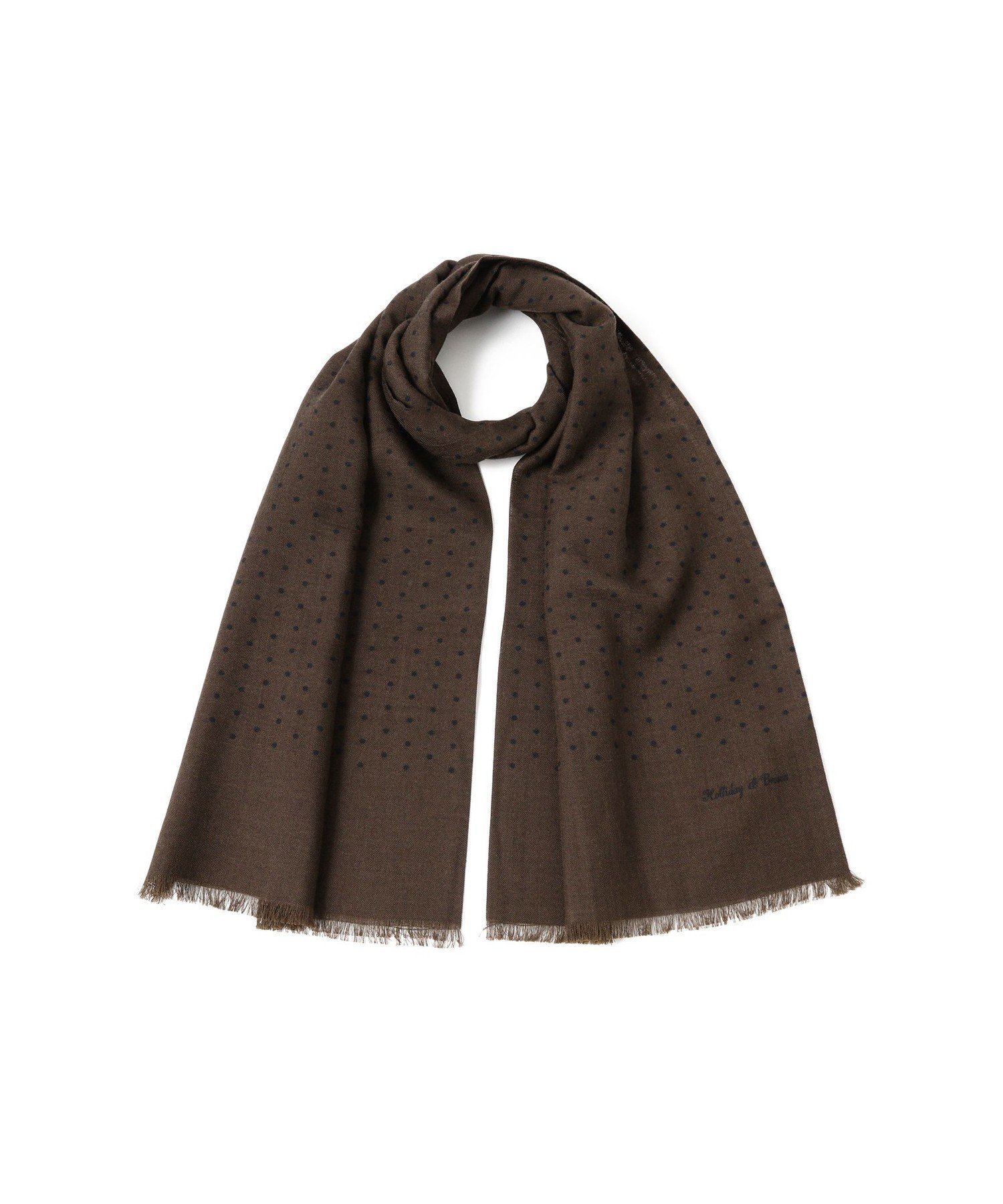 BEAMS MEN｜Holliday & Brown / ウールシルク ドット ストール