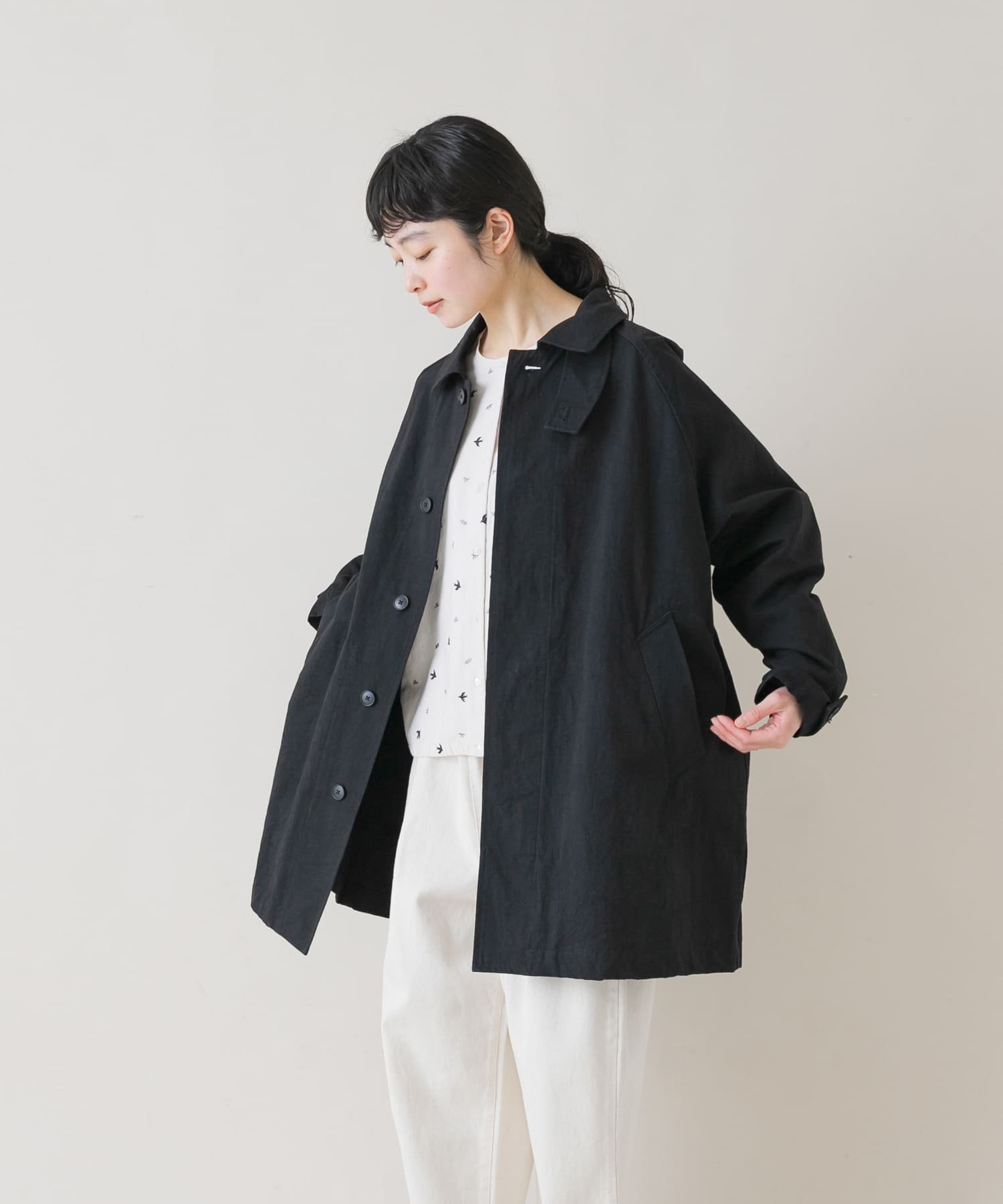 かぐれ｜コットンバックタックショートコート | Rakuten Fashion(楽天