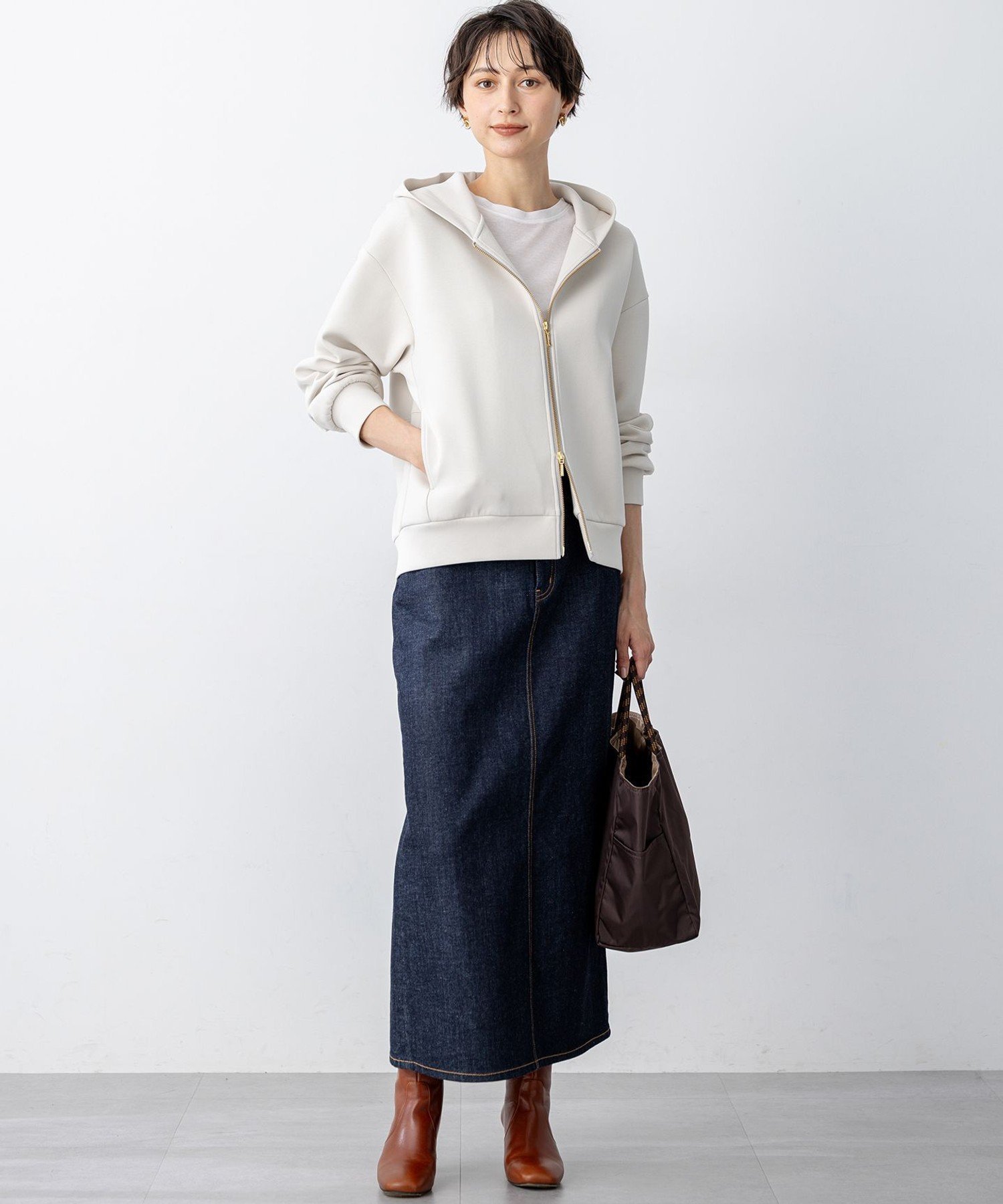 23区｜【洗える】コットンエアーダンボール コクーン フーディー