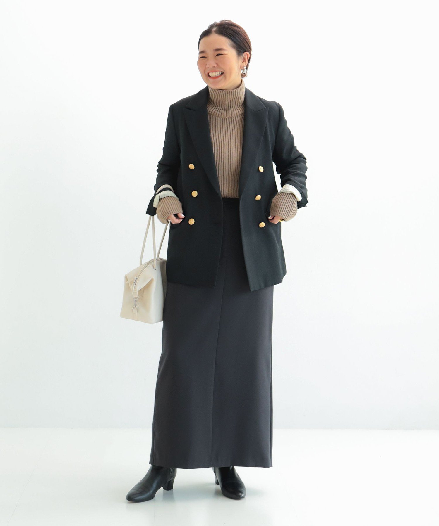 Demi-Luxe BEAMS｜【ロングセラー】ドライギャバジン 6ボタン ダブル