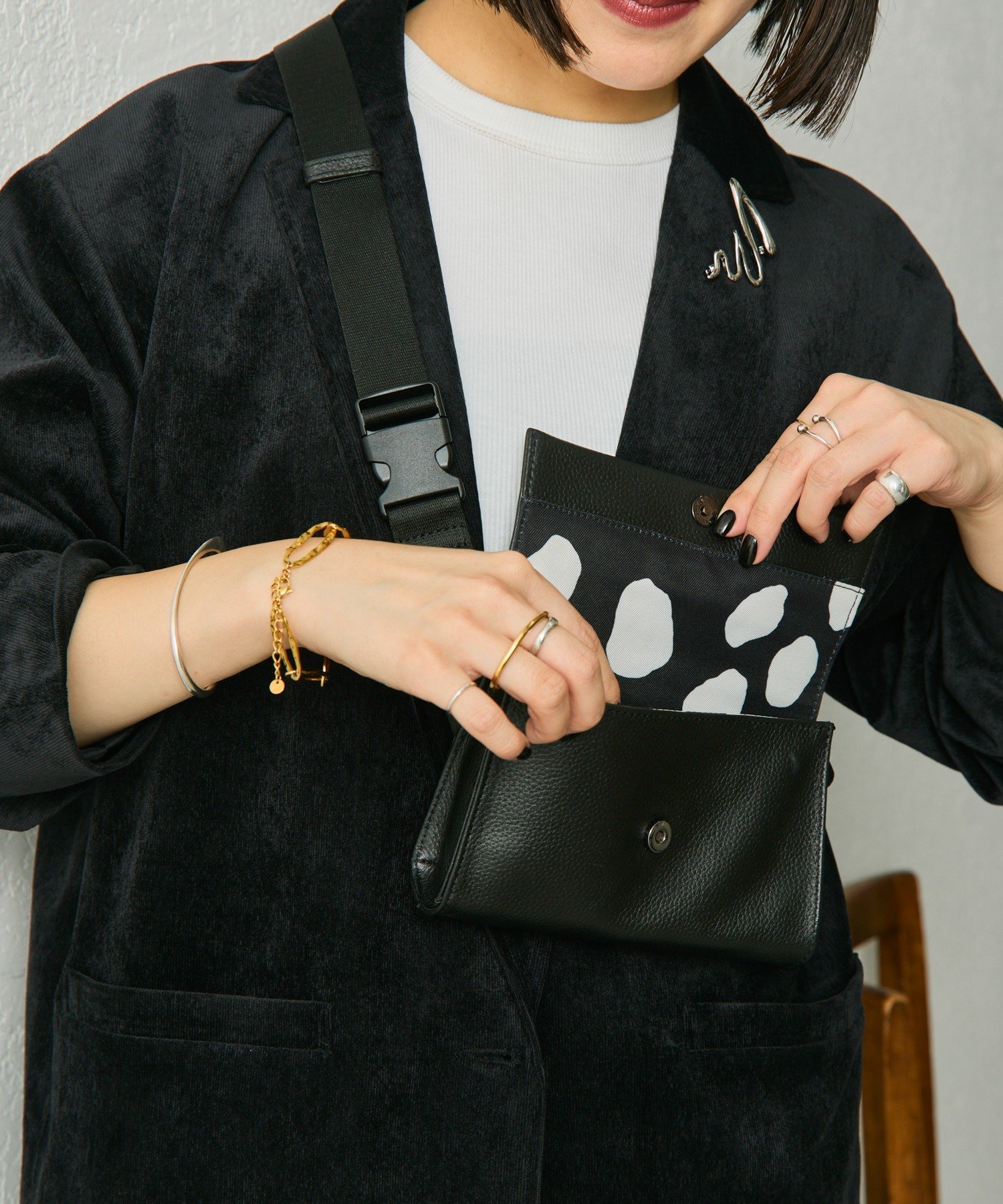 ear PAPILLONNER｜《インフルエンサーuchida企画/本革》ミニワイド