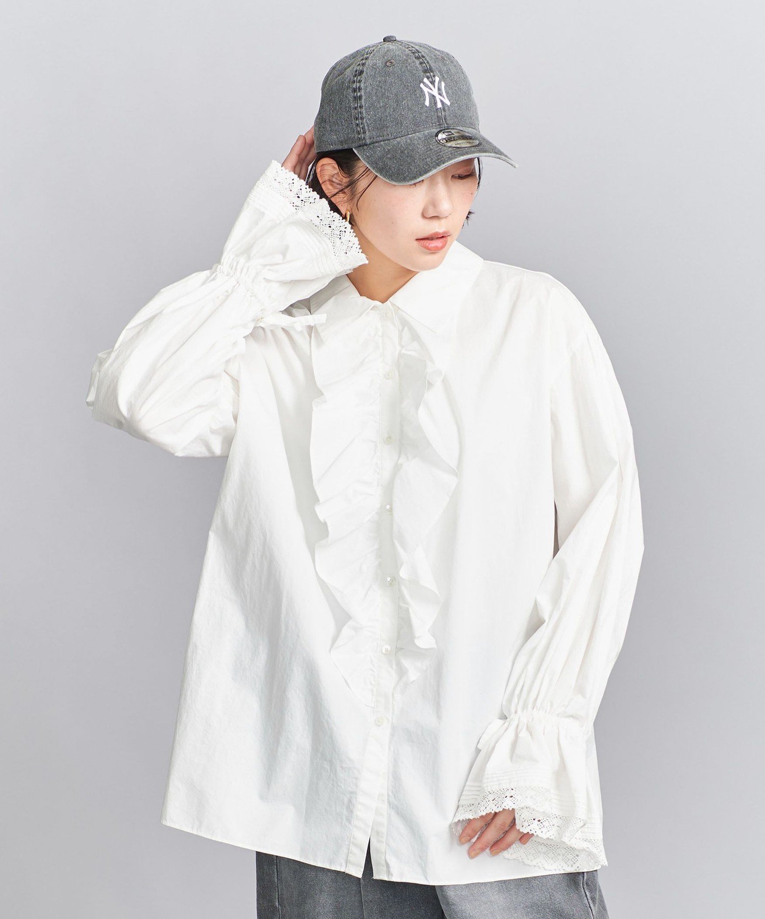 UNITED ARROWS LTD. OUTLET｜コットン フリル レーススリーブ シャツ