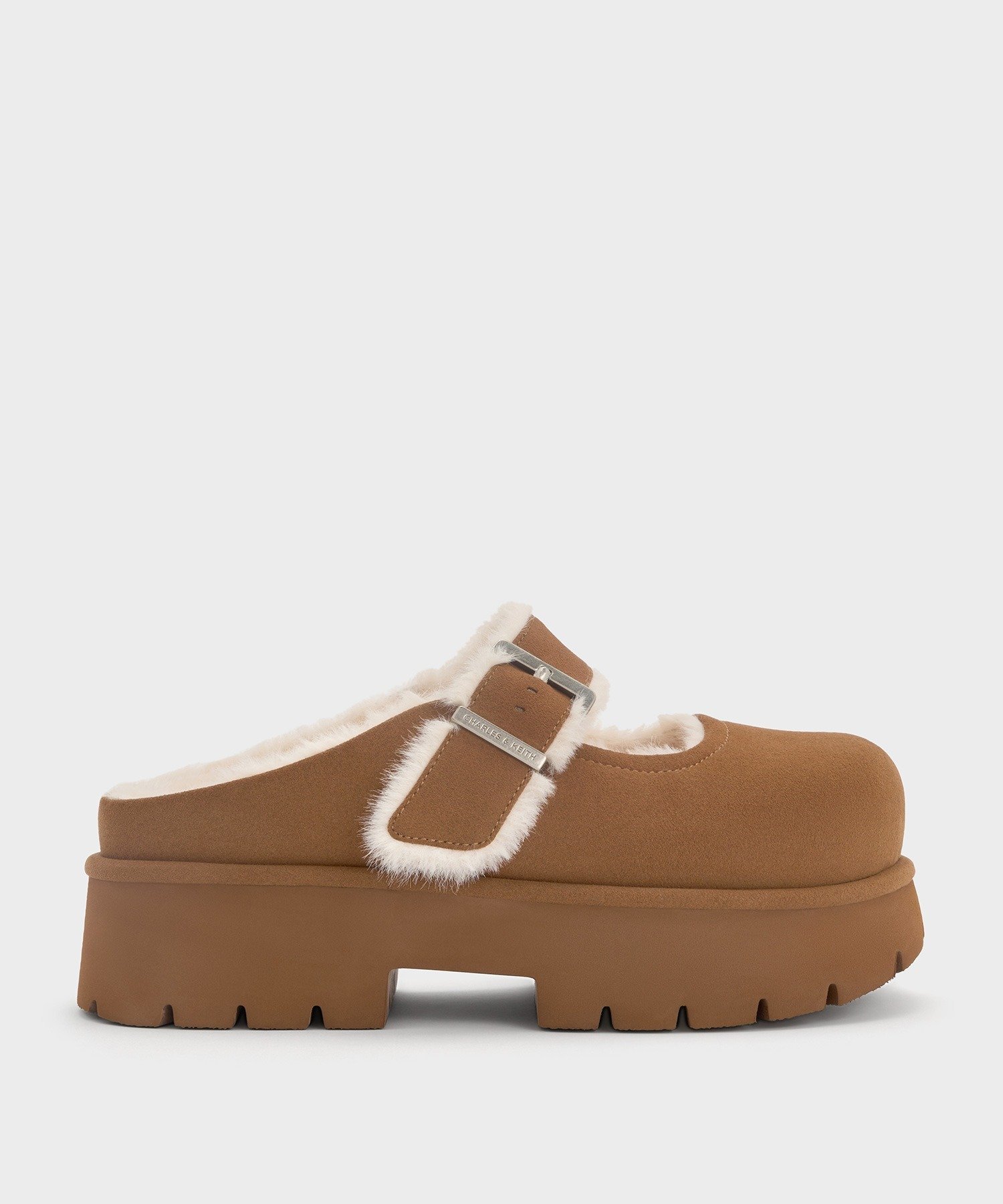 CHARLES & KEITH｜Bergen ベルゲン テクスチャーファートリムバックル