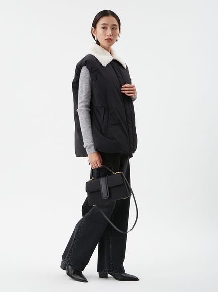 Mila Owen｜ボア衿リサイクルダウンベスト | Rakuten Fashion(楽天