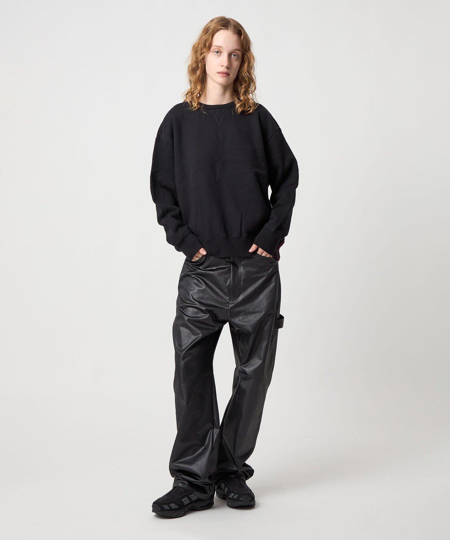 本日SALE！6 ROKUコットンウラケカラーステッチクルーネックプルオーバー 6(ROKU)＞コットンウラケ カラーステッチ クルーネック プルオーバー 25SS