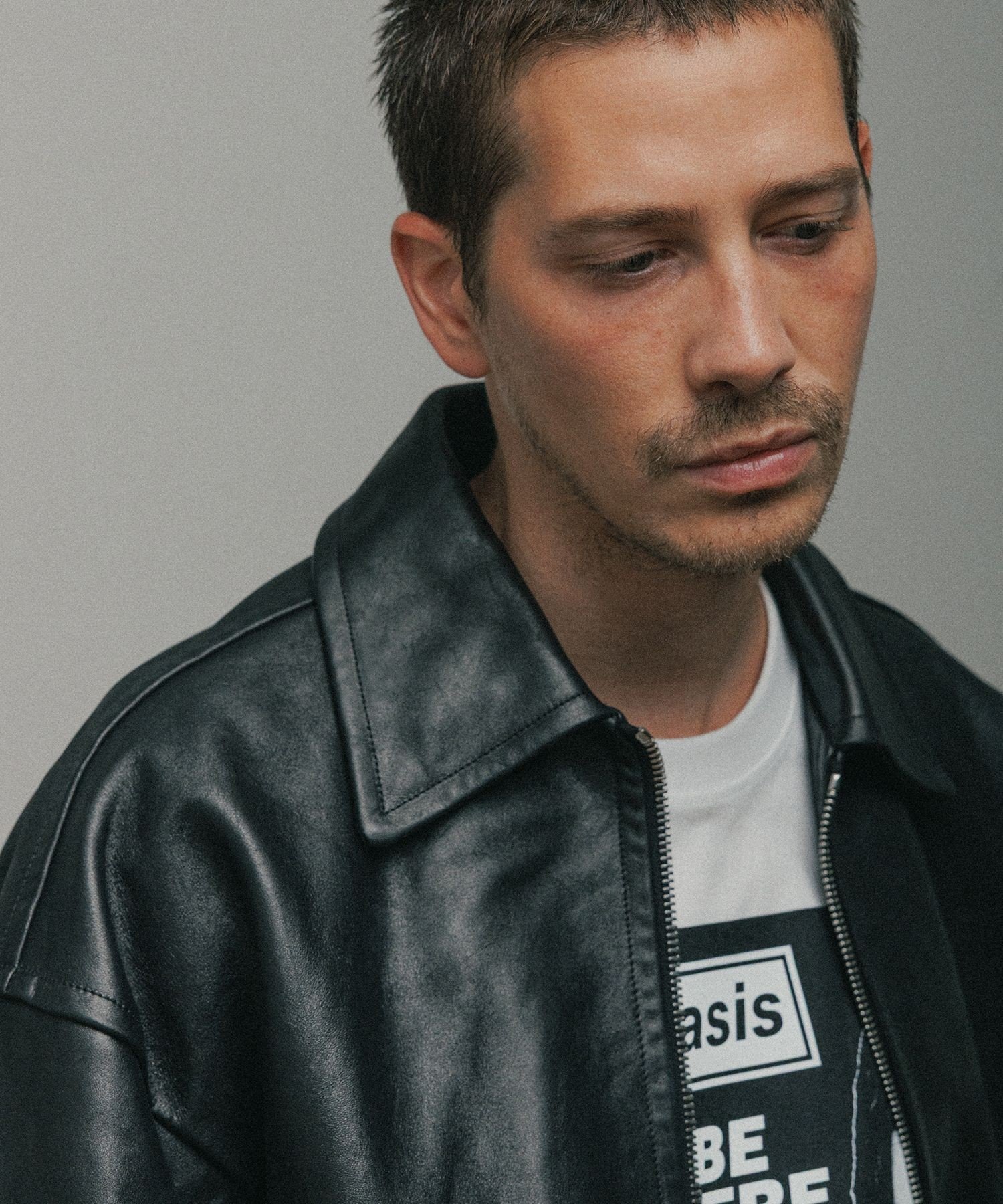 ADAM ET ROPE'｜ラムレザー ジップアップ ブルゾン | Rakuten Fashion