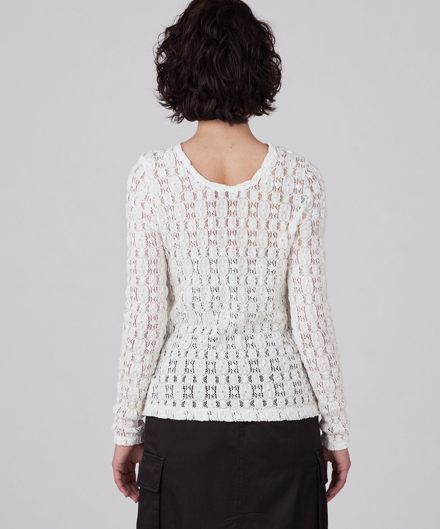 TOMORROWLAND｜コットンナイロンレース クルーネックプルオーバー