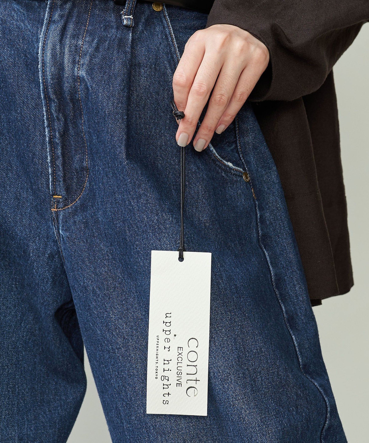 upper hights for conte タックデニムパンツ UN XS 別注】＜upper hights for conte＞タックデニムパンツ UN