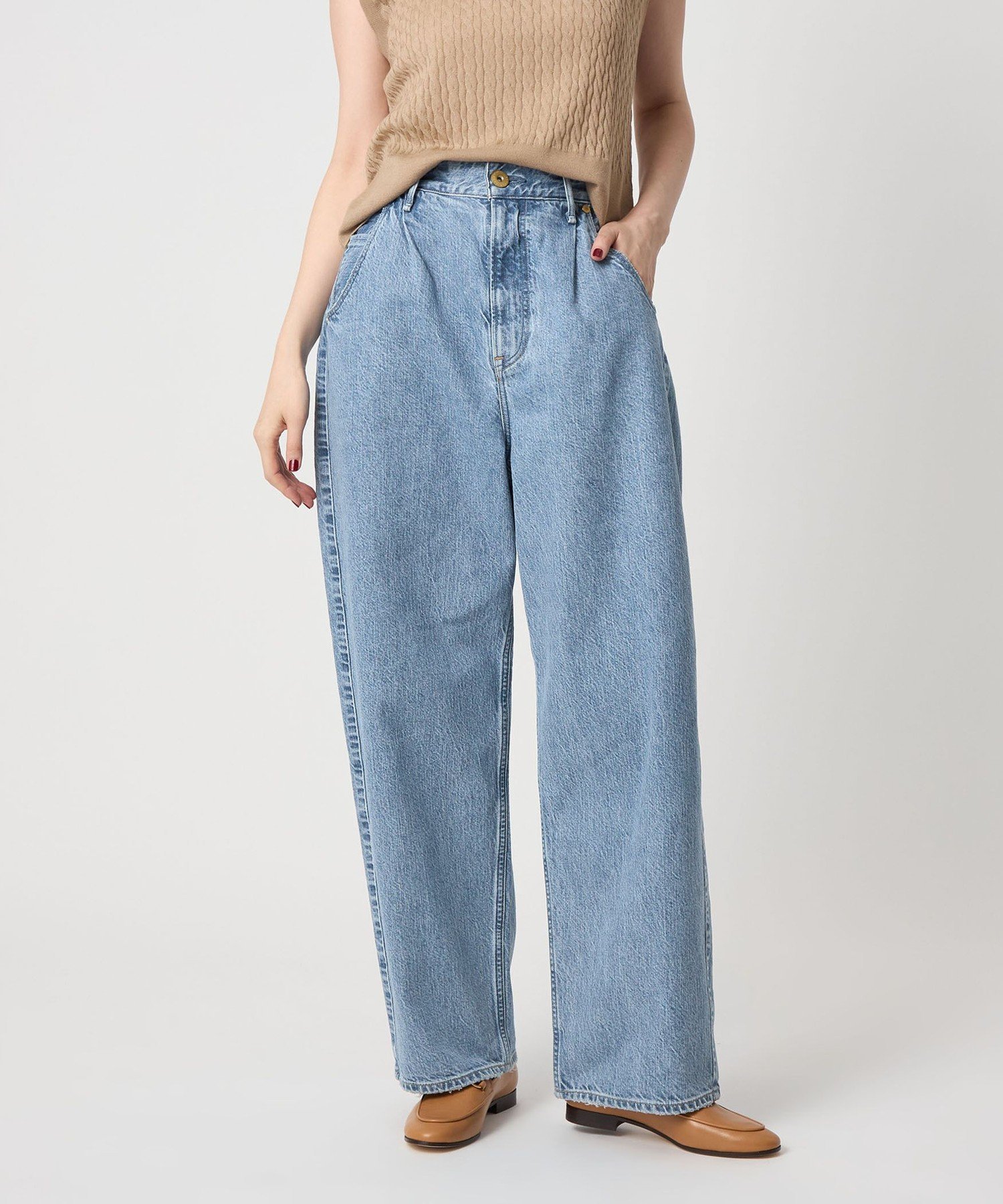 【別注】<upper hights for conte> デニムパンツUN 23 UNITED ARROWS｜【別注】<upper hights for conte>タックデニムパンツ