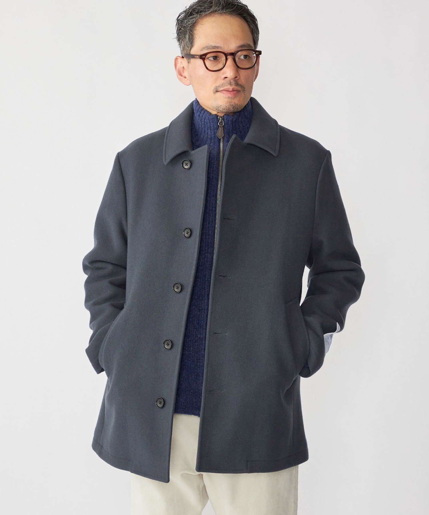 SHIPS｜SHIPS: S140 ウールシルク シングル ピーコート | Rakuten