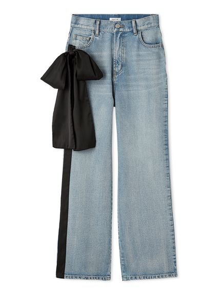 FRAY I.D｜【00サイズ】リボンモチーフストレートワイドデニム