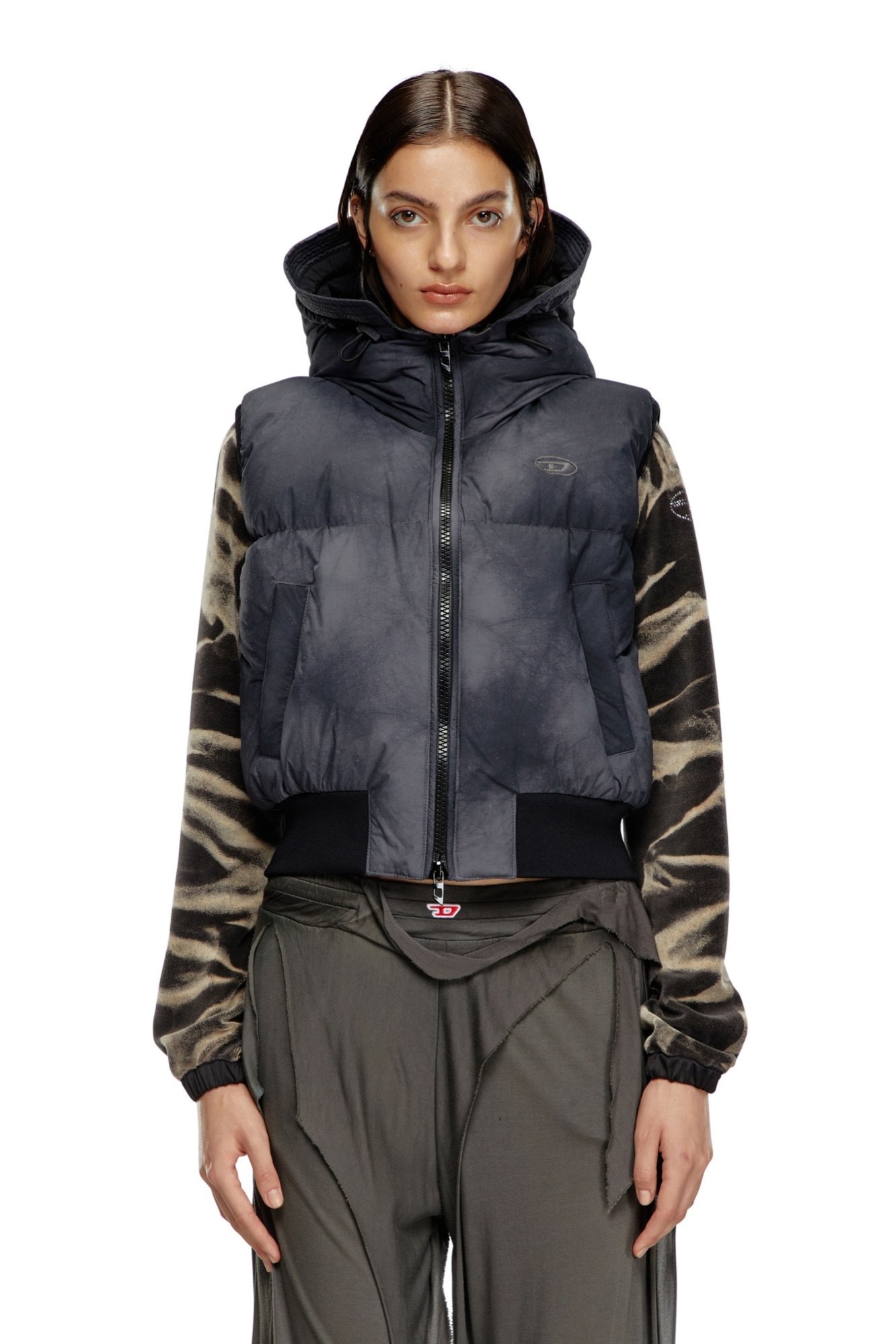 DIESEL｜レディース ダウンベスト フーディー | Rakuten Fashion(楽天