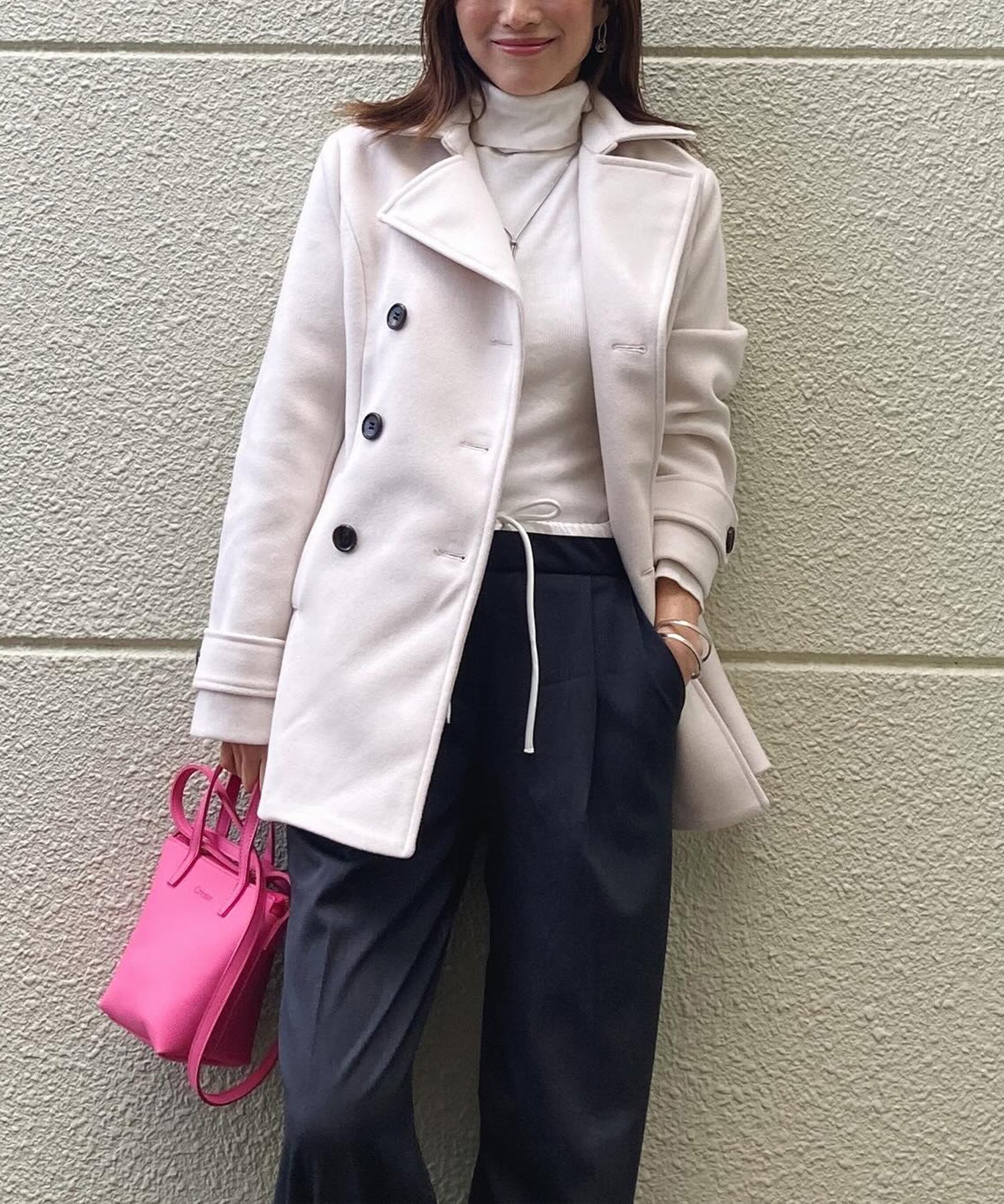 libelle more｜フェイクウールショート丈ピーコート | Rakuten Fashion