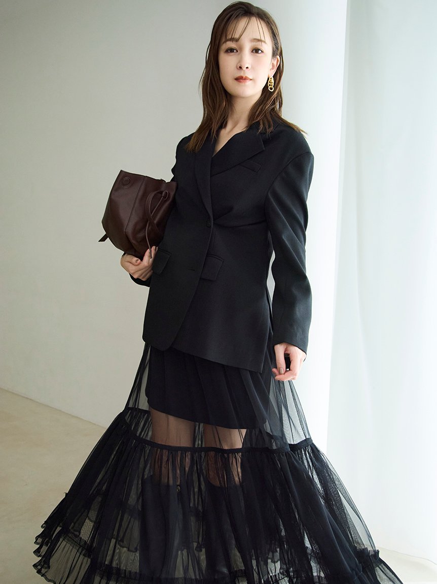 FRAY I.D｜プリーツヘムチュールスカート | Rakuten Fashion(楽天