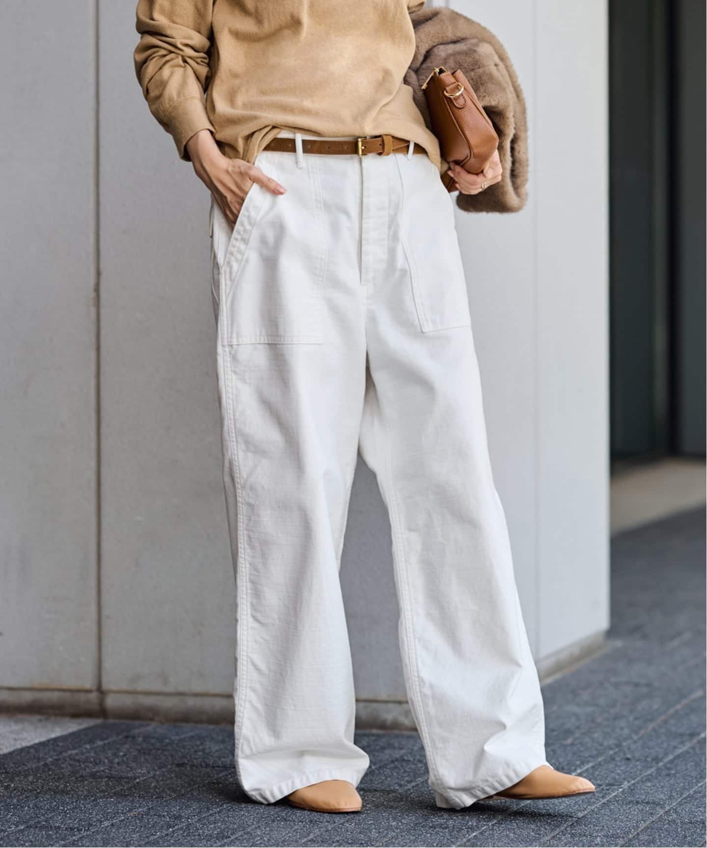 FRAMeWORK｜≪一部カラーWEB限定≫ミリタリースラブバックサテン