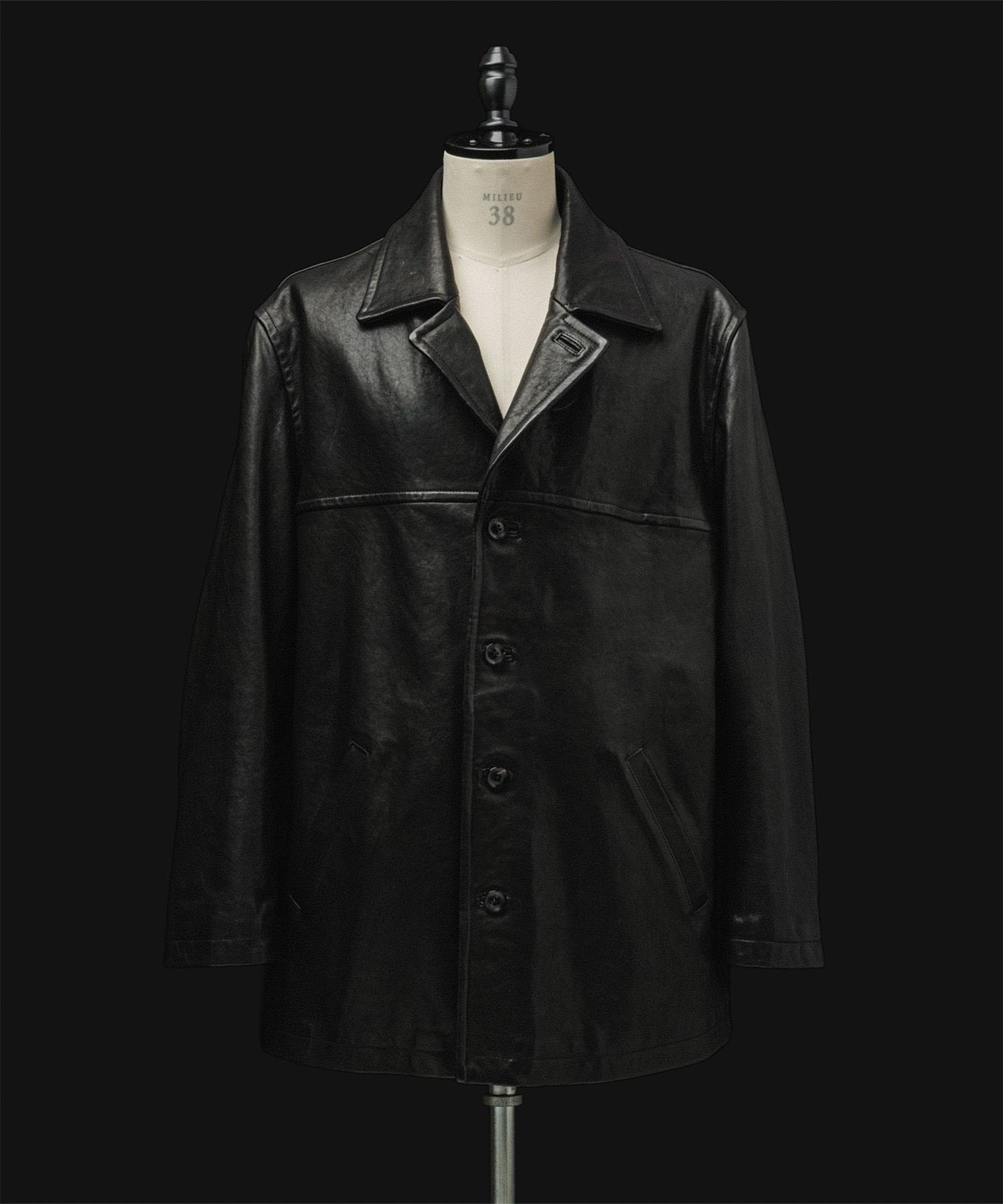 ADAM ET ROPE'｜ウォッシュド ラムレザー カーコート | Rakuten