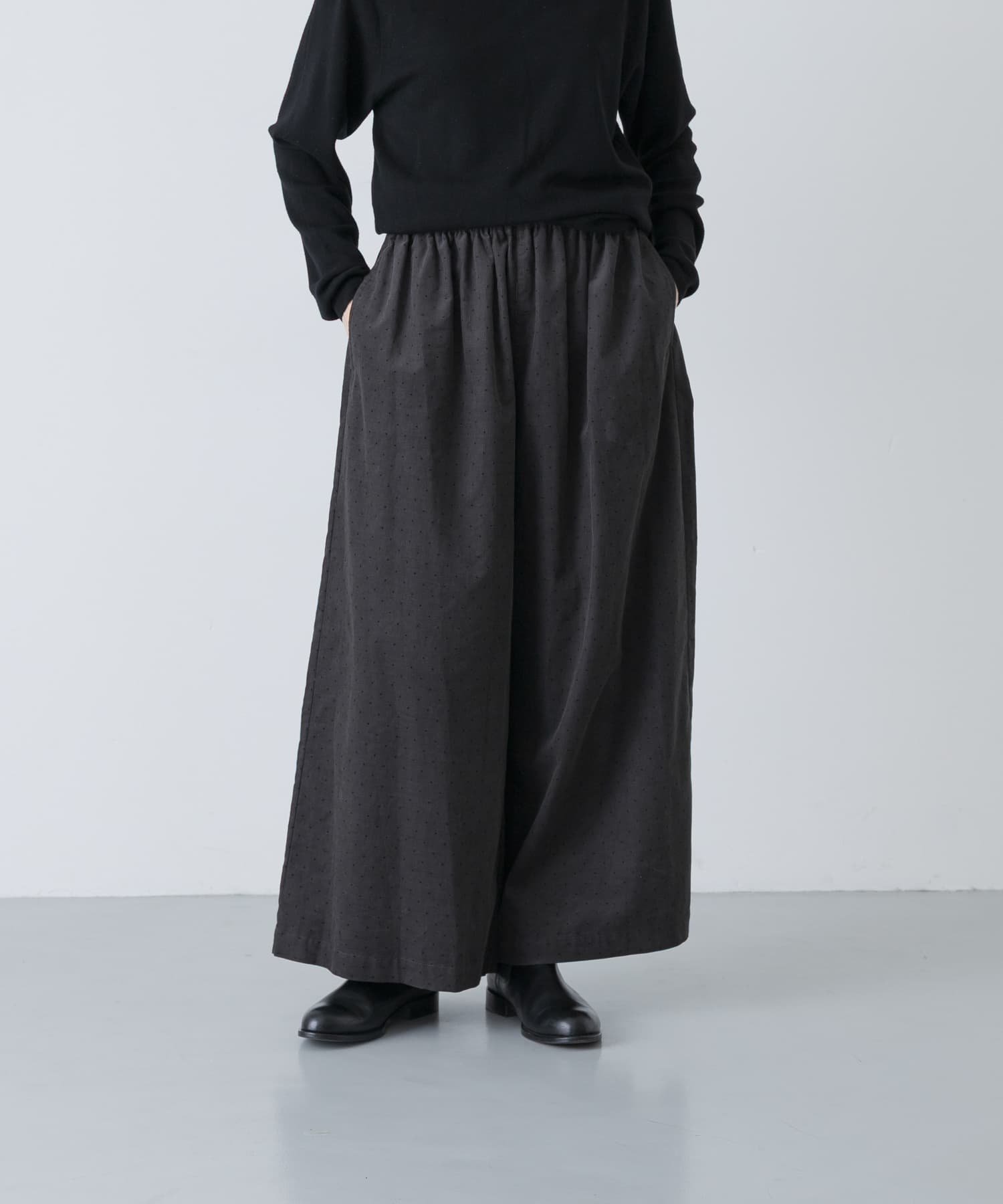 かぐれ｜ドットコーデュロイワイドパンツ | Rakuten Fashion(楽天