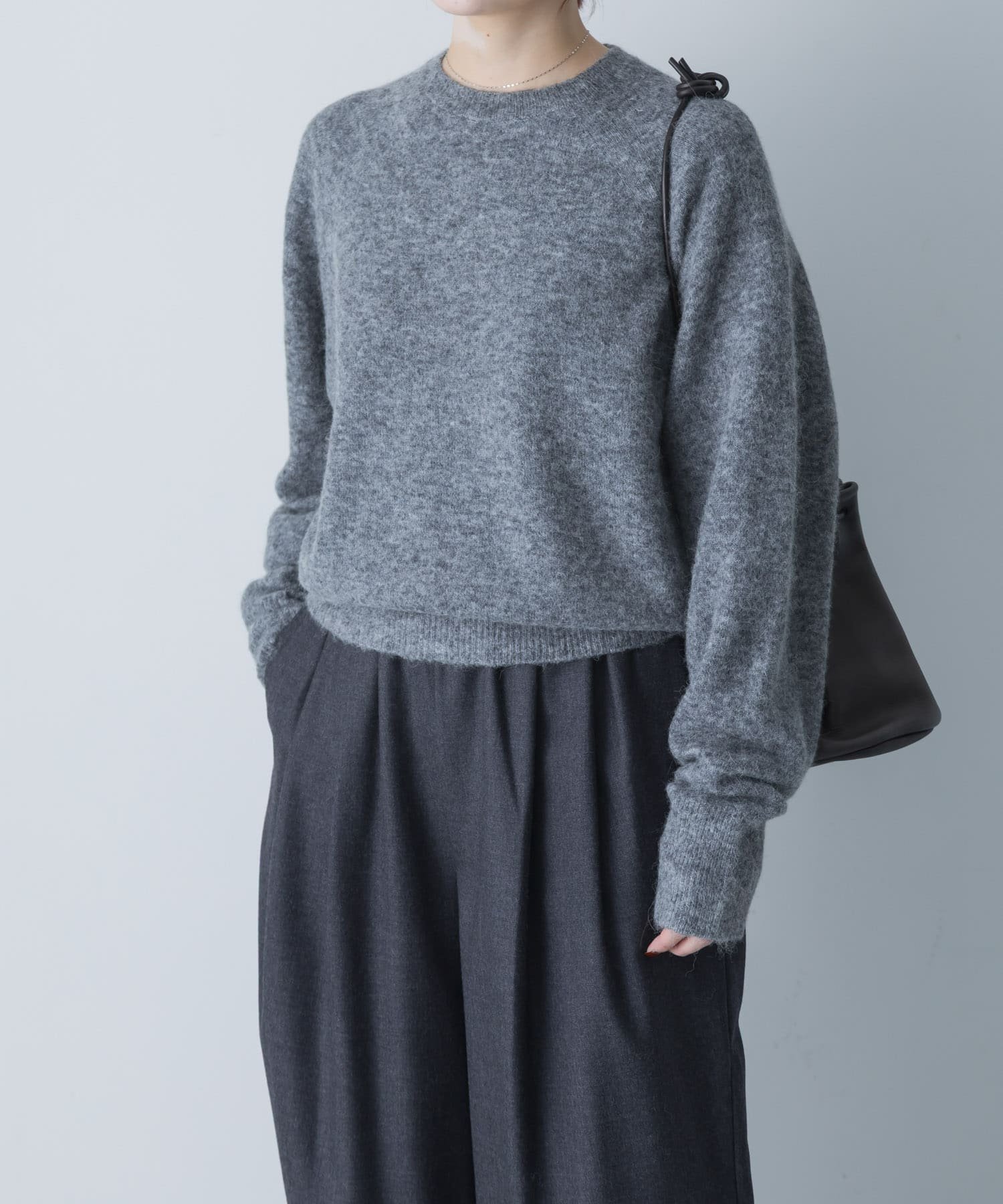 かぐれ｜アルパカクルーネックニット | Rakuten Fashion(楽天