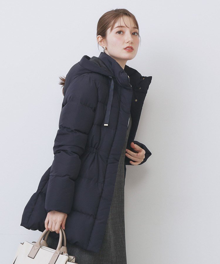 index｜KAWADAダウンドロストミドルコート【撥水/洗濯機OK/2WAY/静電気