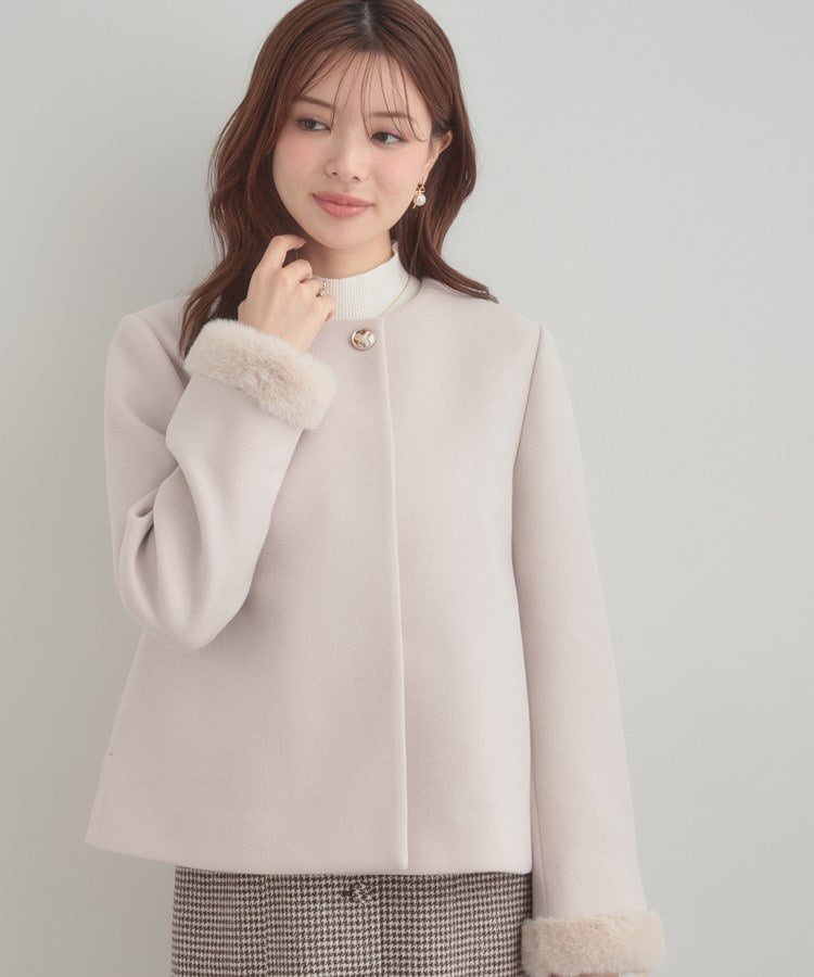 Couture Brooch｜【大人レディ・フェイクファー取り外し可能】ケープ風