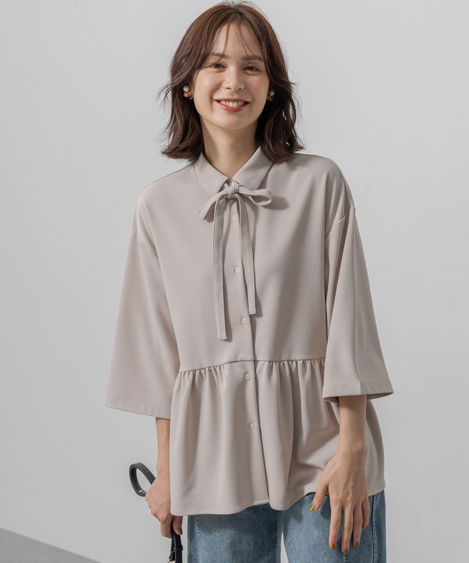 楽天市場】ジョーゼット ボウタイブラウスの通販