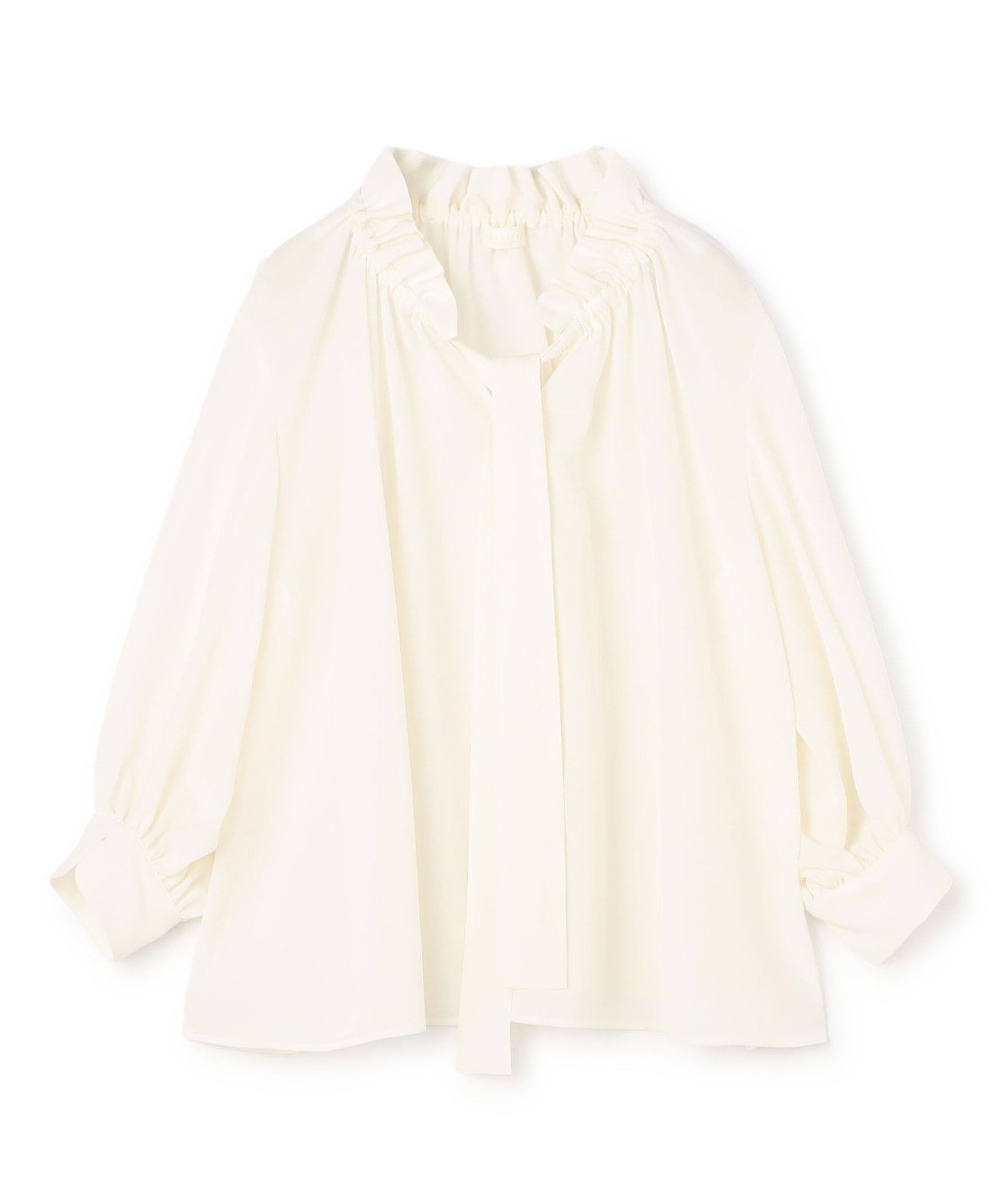 TOMORROWLAND｜シアートロ フリルネックブラウス | Rakuten Fashion