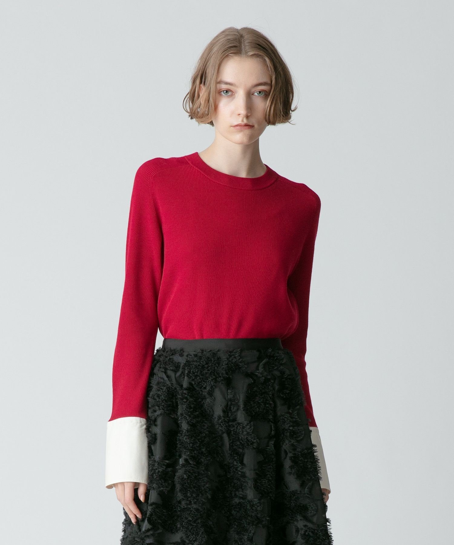 allureville｜シャツカフスコンビプルオーバー | Rakuten Fashion(楽天