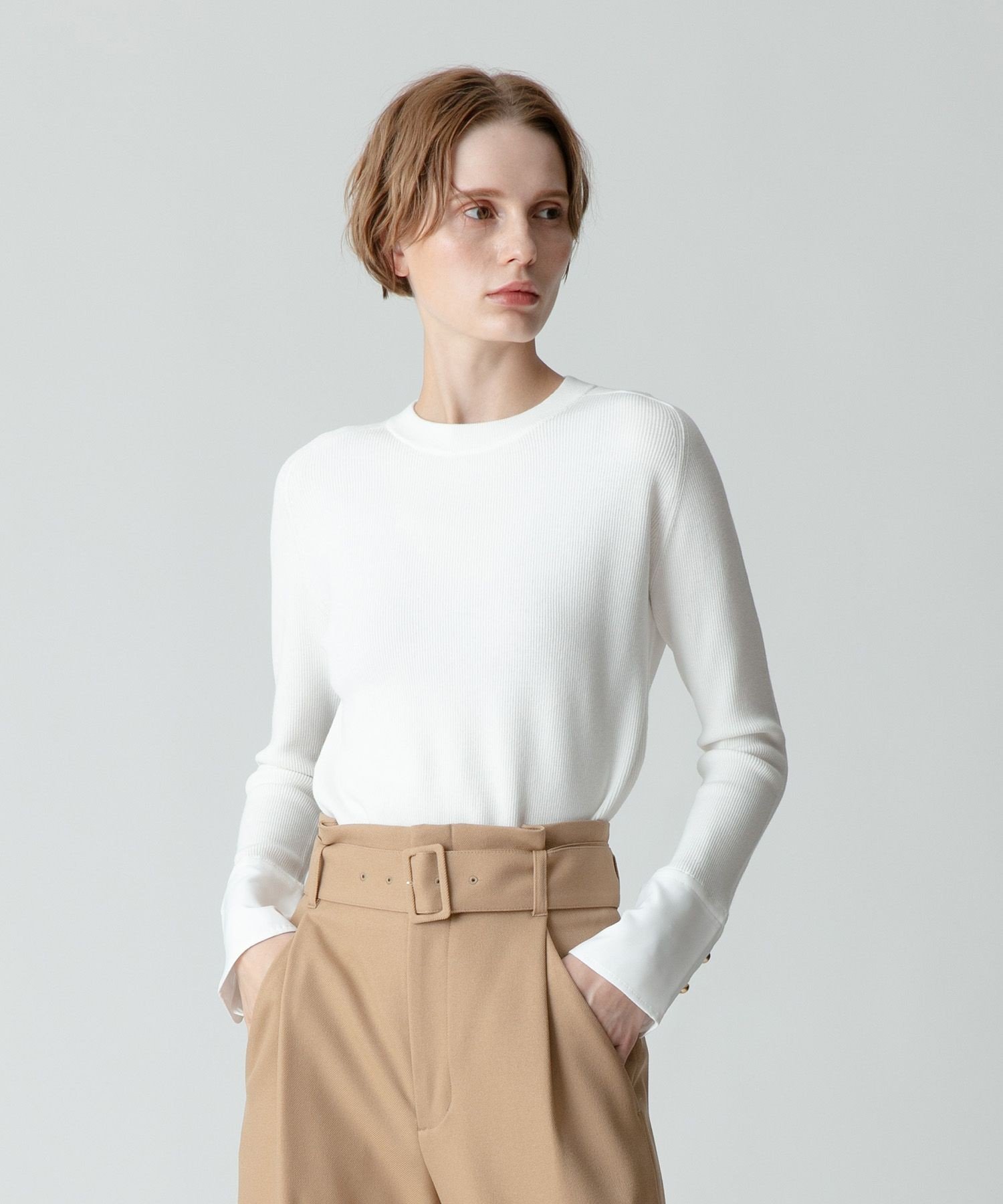 allureville｜シャツカフスコンビプルオーバー | Rakuten Fashion(楽天