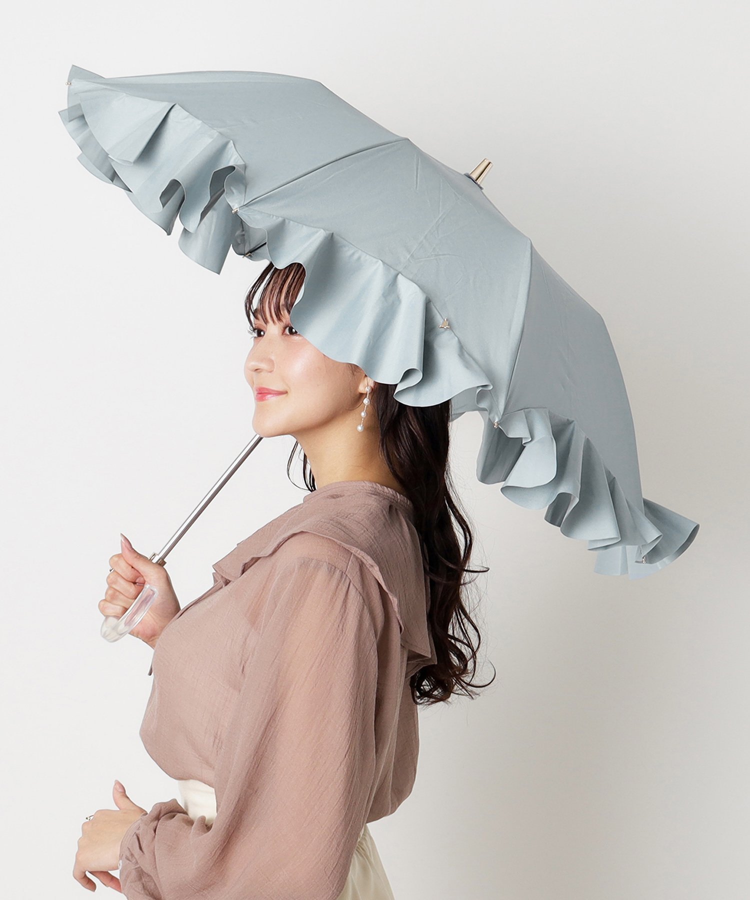 MOONBAT｜LANVIN en Bleu(ランバン オン ブルー)ラッフルフリル 日傘