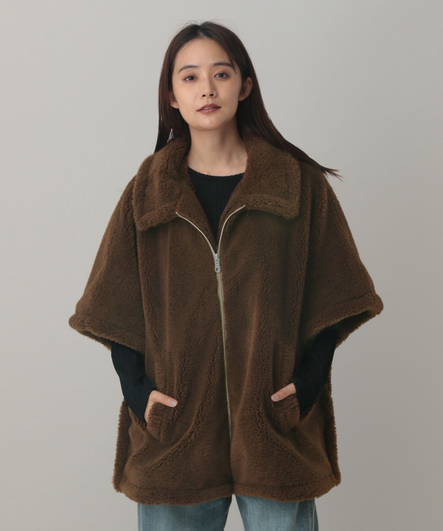 GLOBAL WORK｜MATINEE LINE/フワモコボアポンチョ/603322 | Rakuten